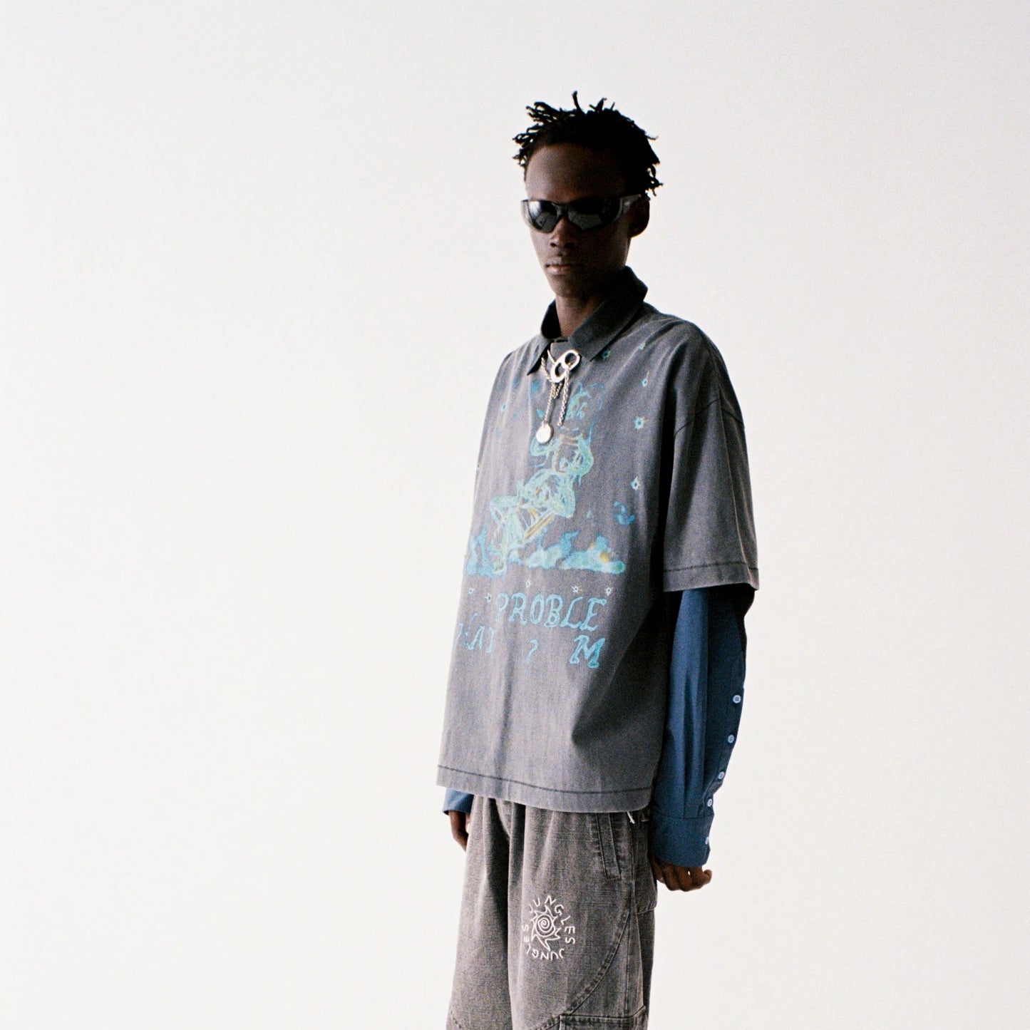 What Problem Vintage Tee - Steel Blue