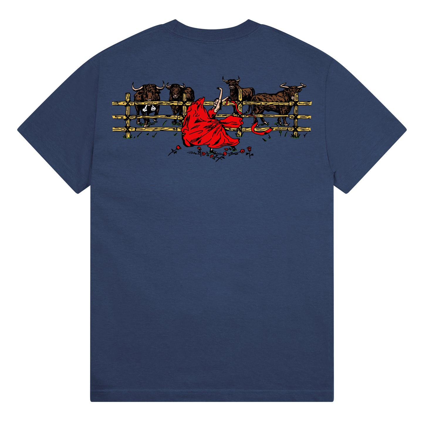 Red Flag Tee - Harbour Blue