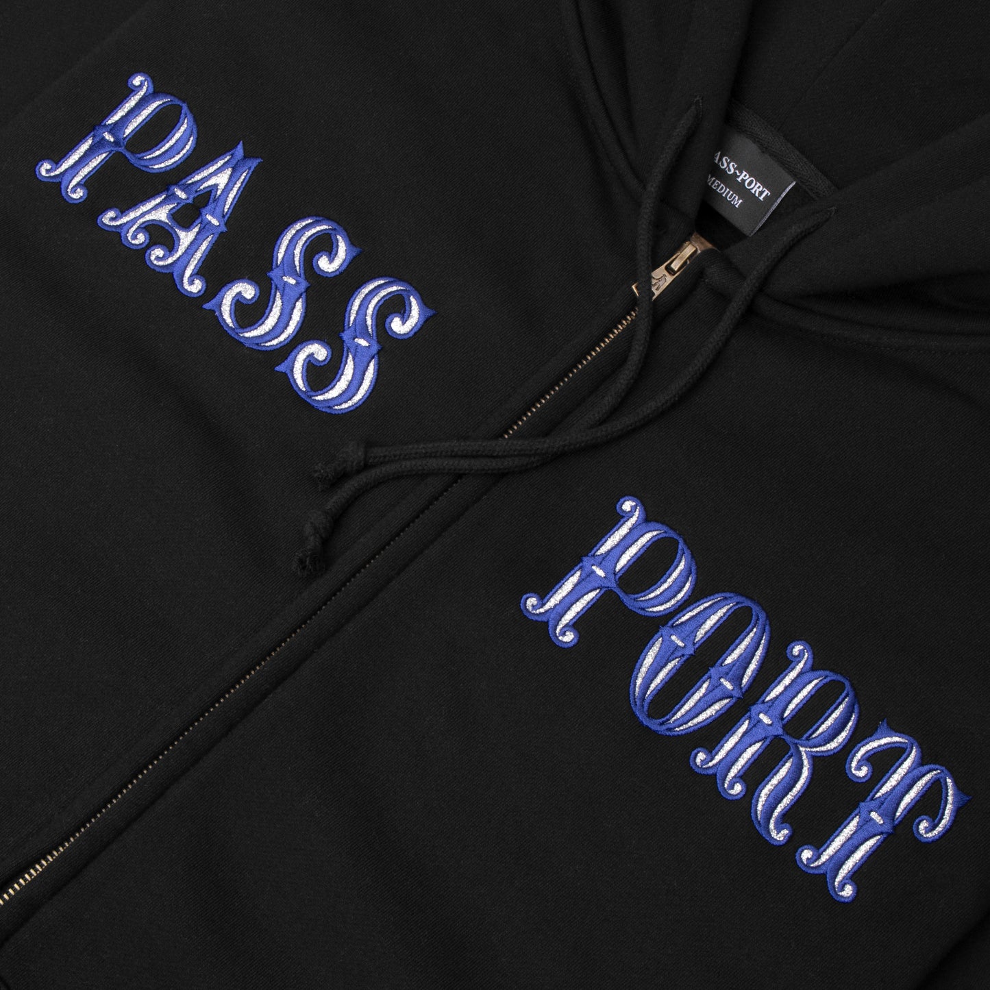 Glint Zip Hoodie - Black