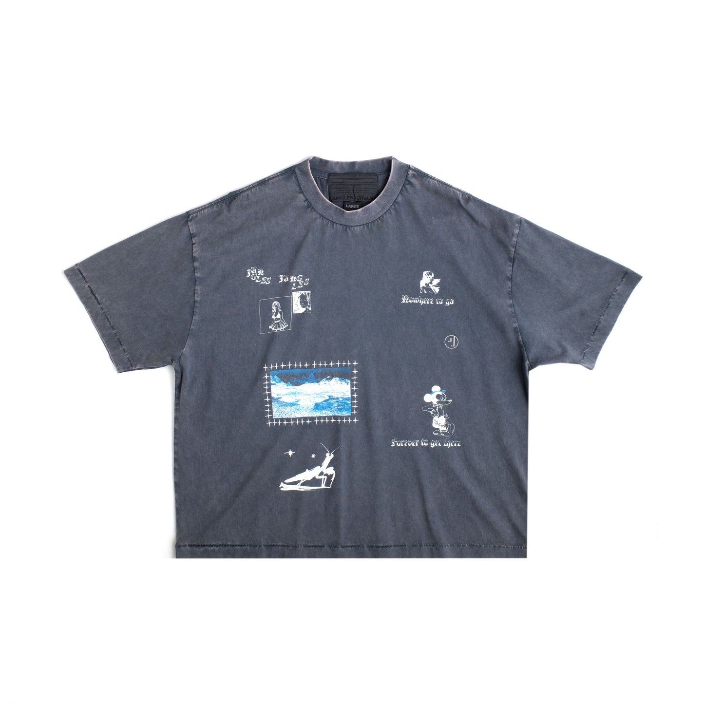 No Where To Go Tee - Vintage Blue