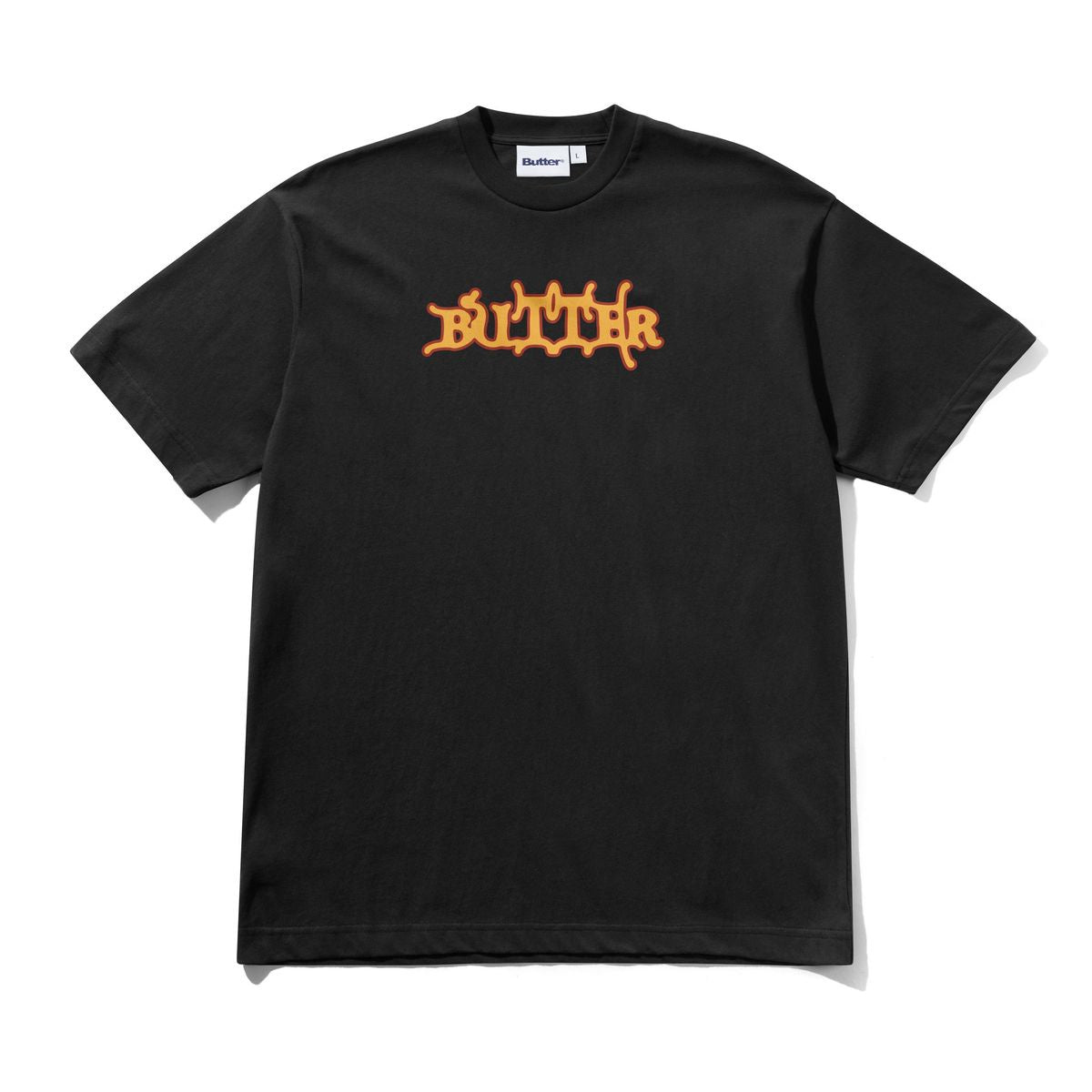 Serif Tee - Black/Orange