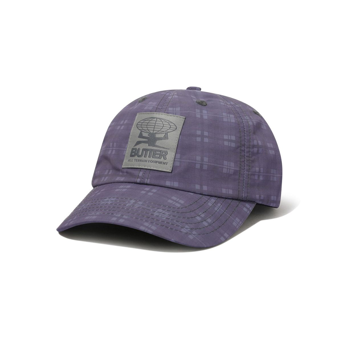 Plaid Terrain 6 Panel Cap - Slate