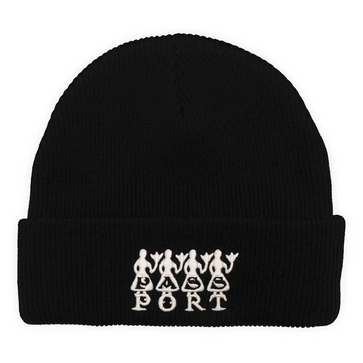 4 Flowers Organic Cotton Beanie - Black