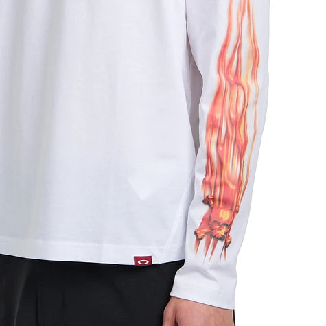Heritage Flame LS Tee - White