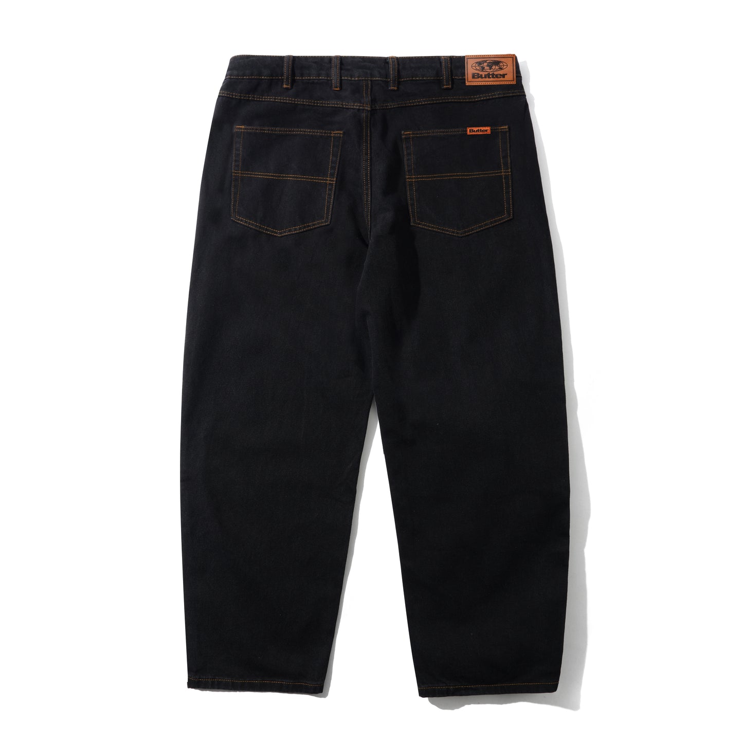 Baggy Denim Jeans - Washed Black
