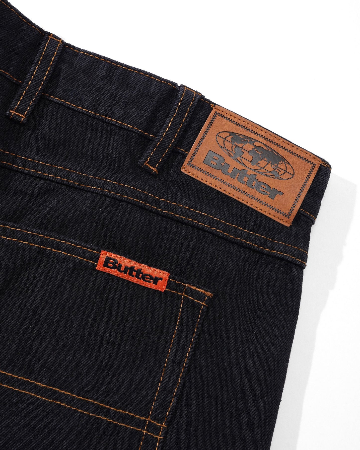 Baggy Denim Jeans - Washed Black
