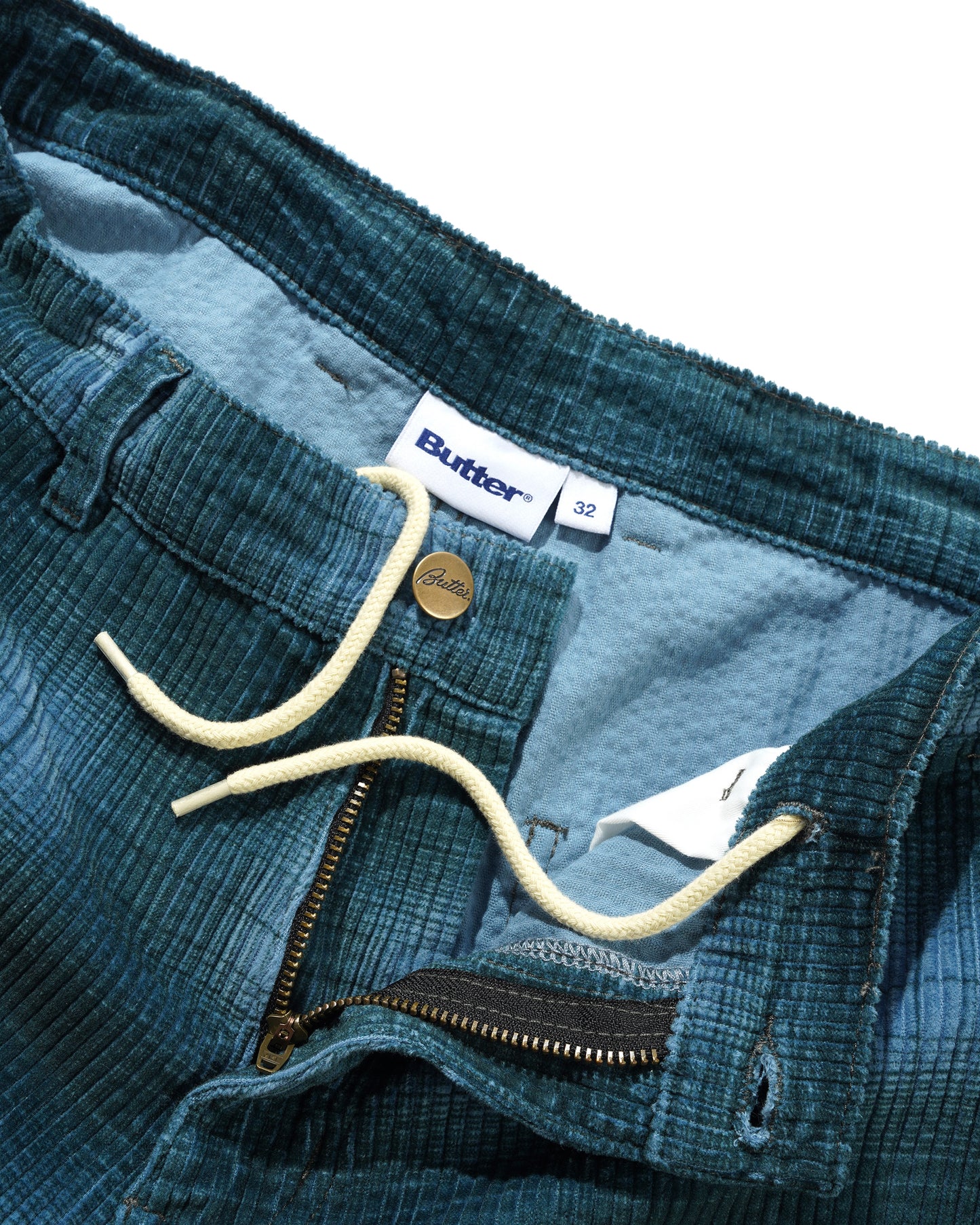 Cord Work Short - Blue Plaid