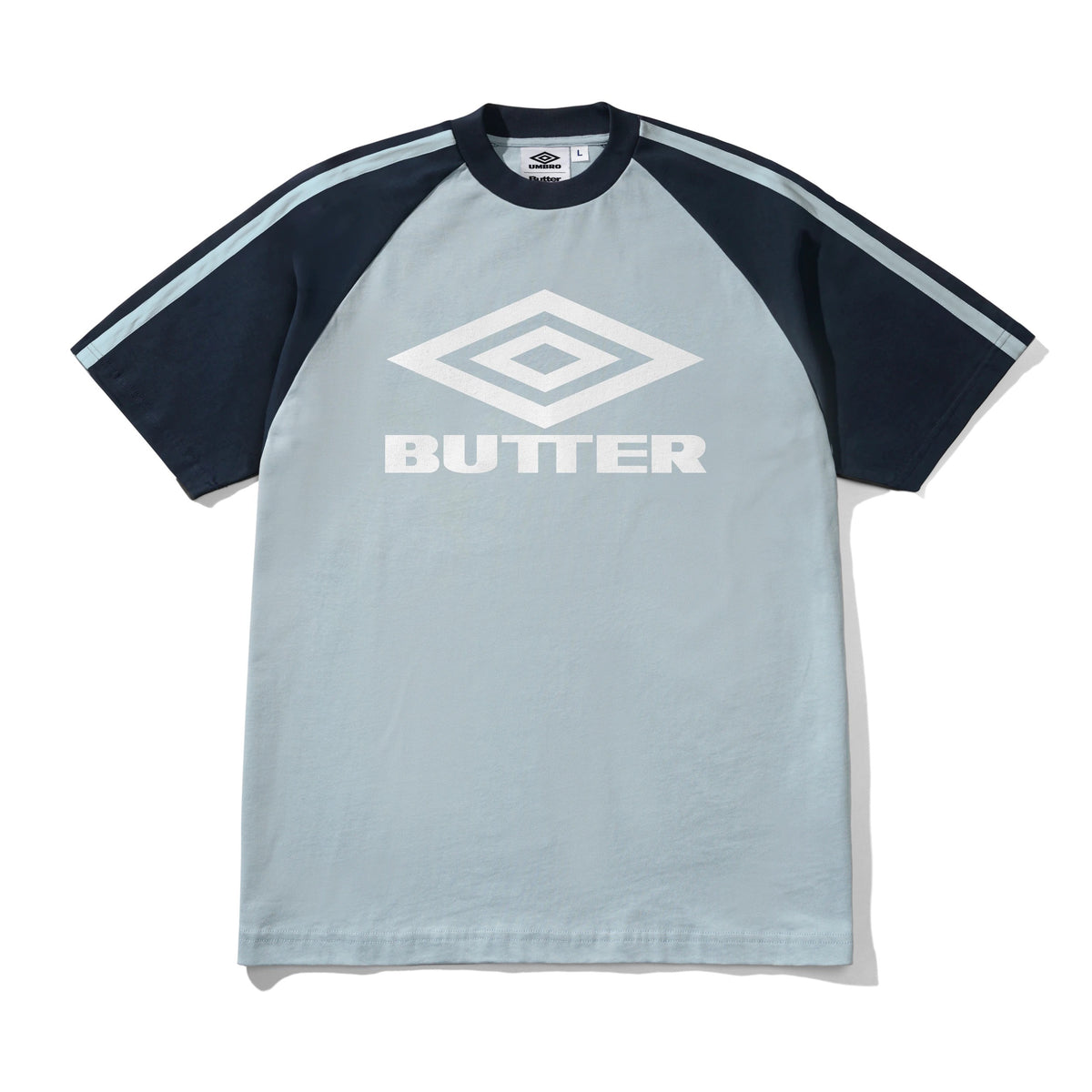 Diamond Logo Raglan Tee - Slate/Navy