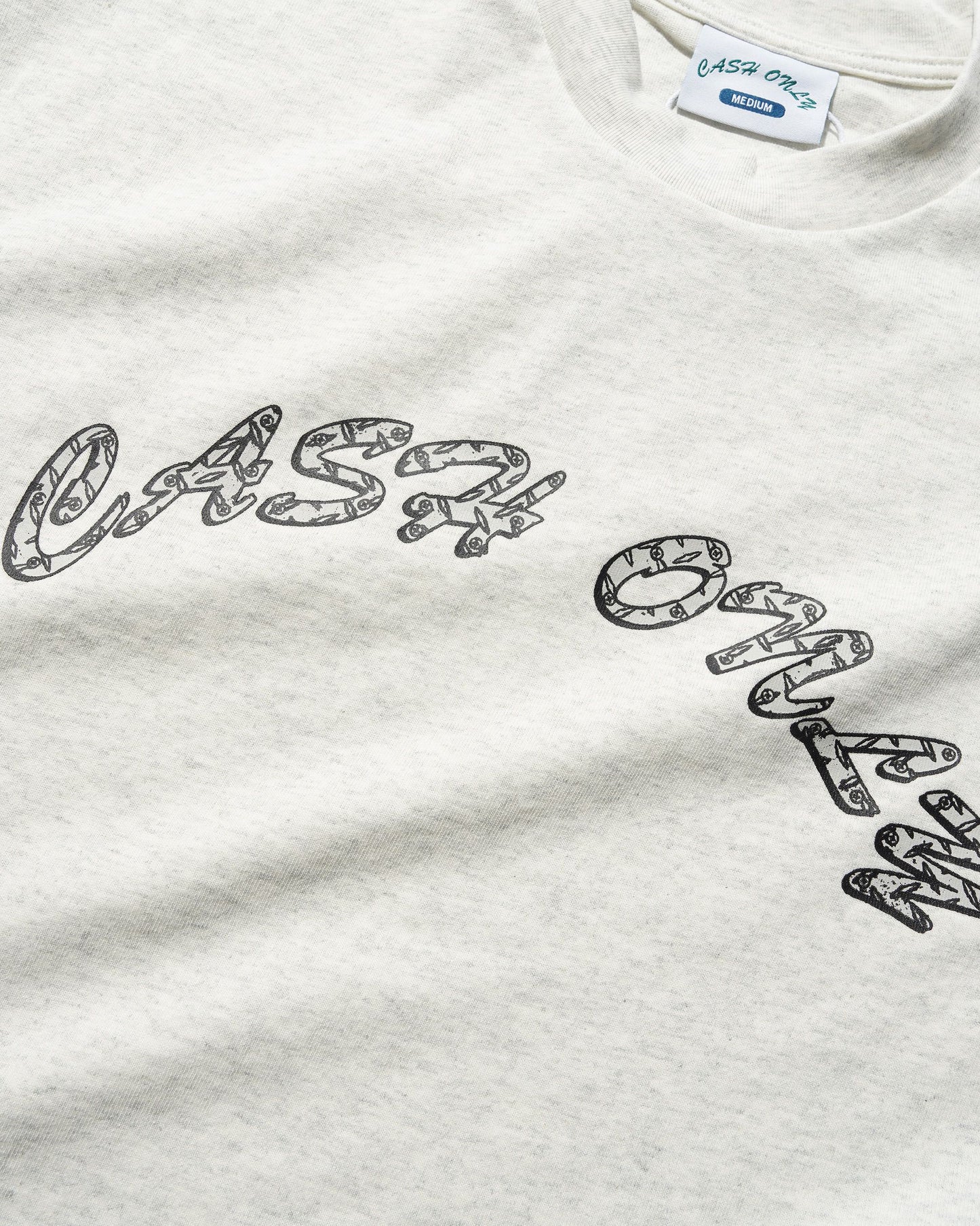 Diamond Plate Logo Tee - Ash