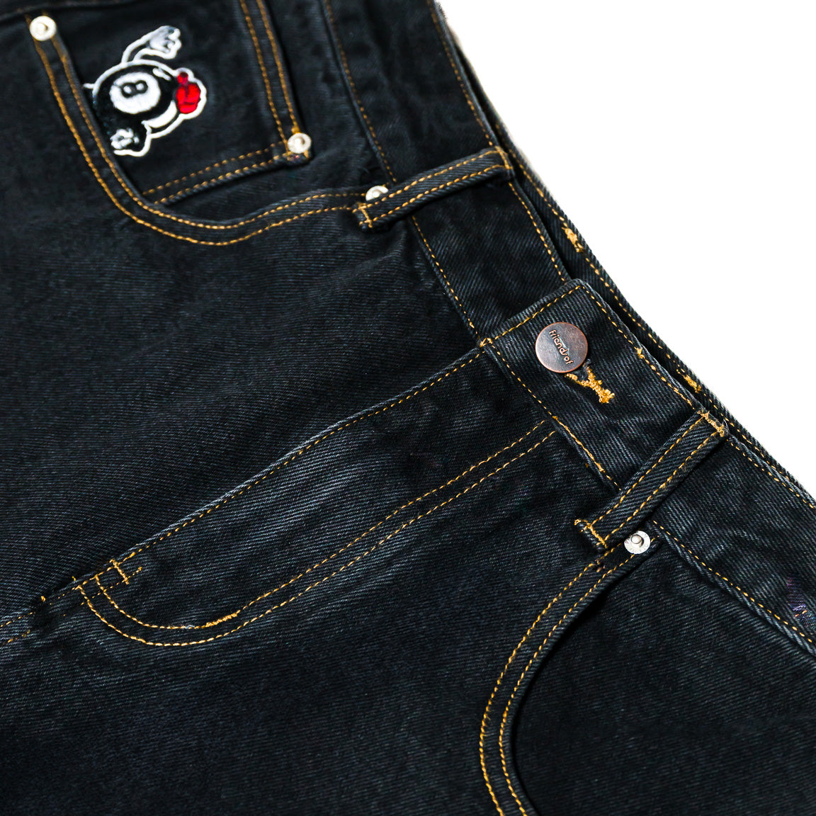 Eight Ball Denim Short - Washed Black