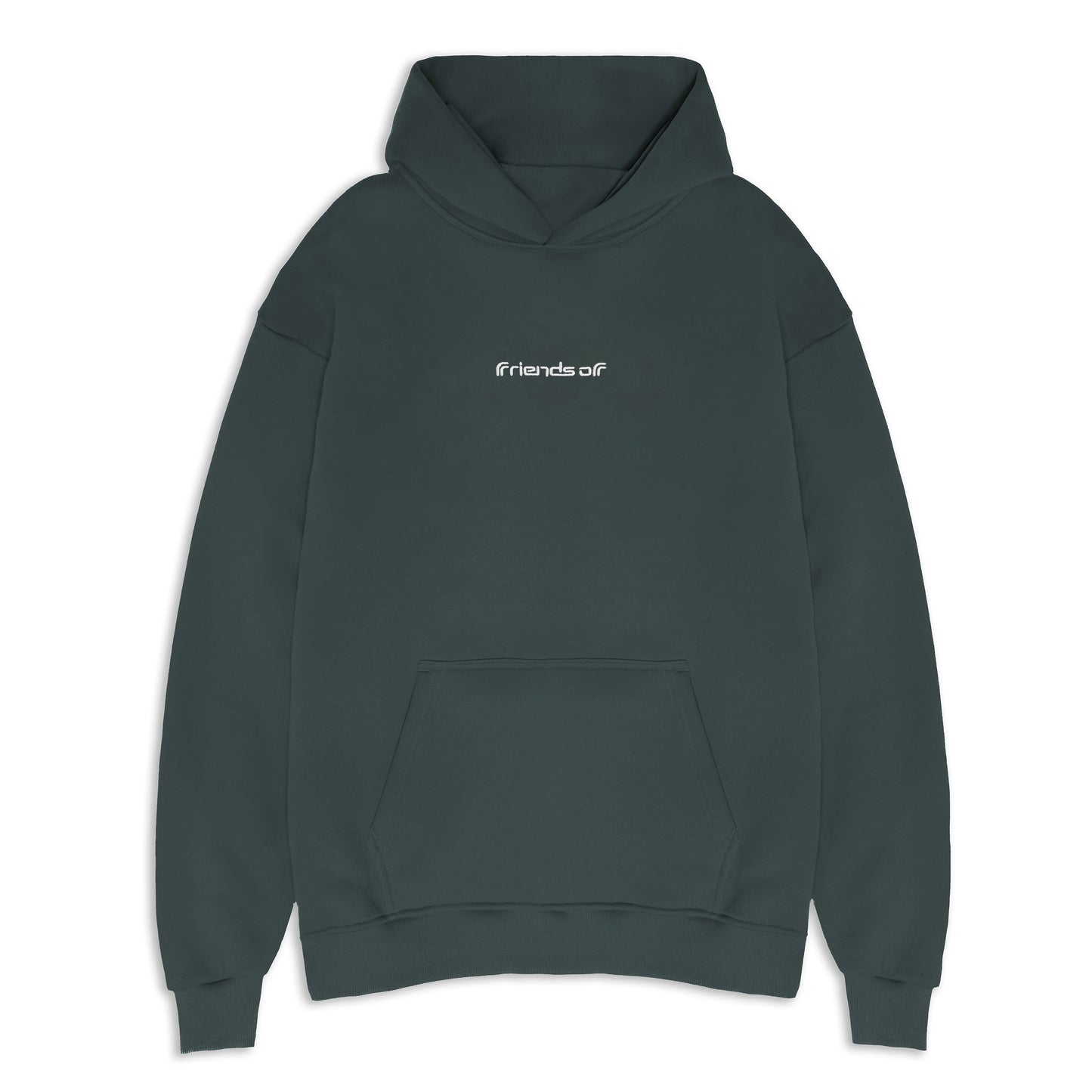 Friends Of 'Micro Logo' Hoody - Dark Grey Green