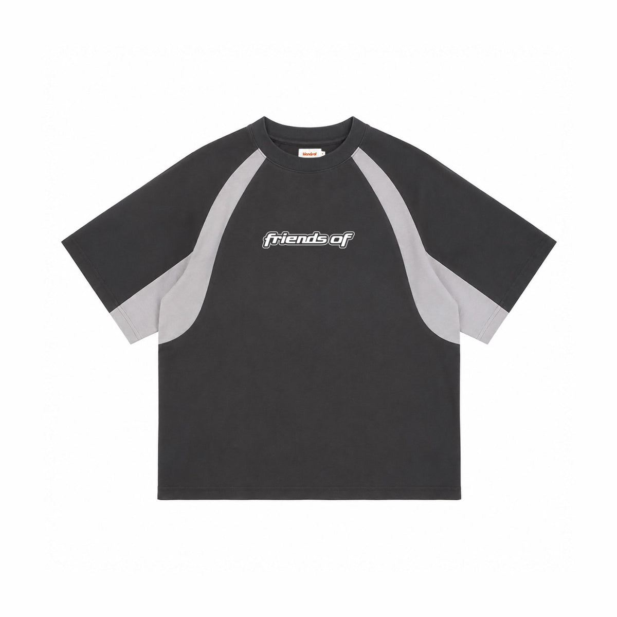 Friends Of 'Vault' Panel T-Shirt - Charcoal/Nimbus