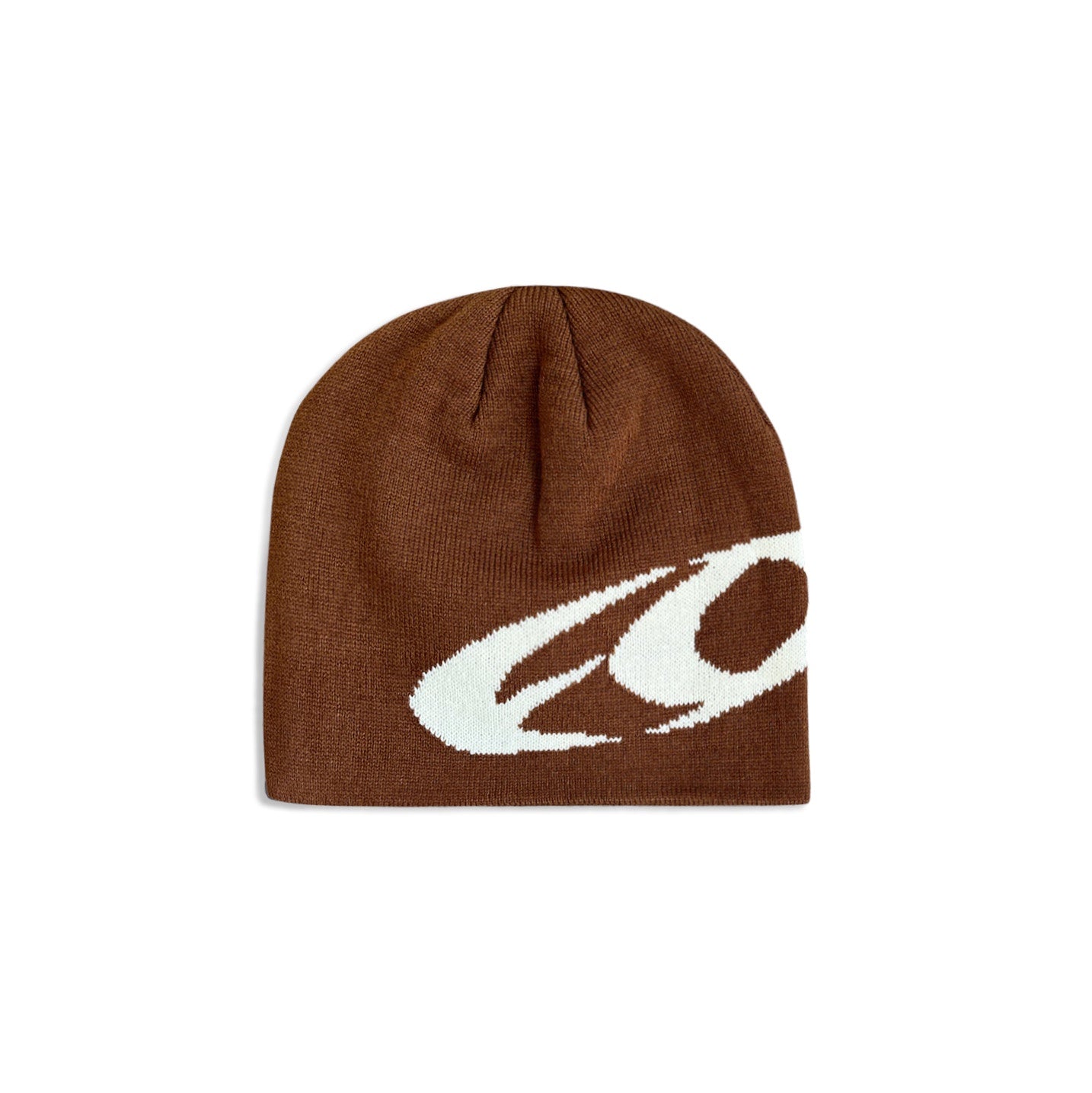 'FO' Skull Beanie - Brown
