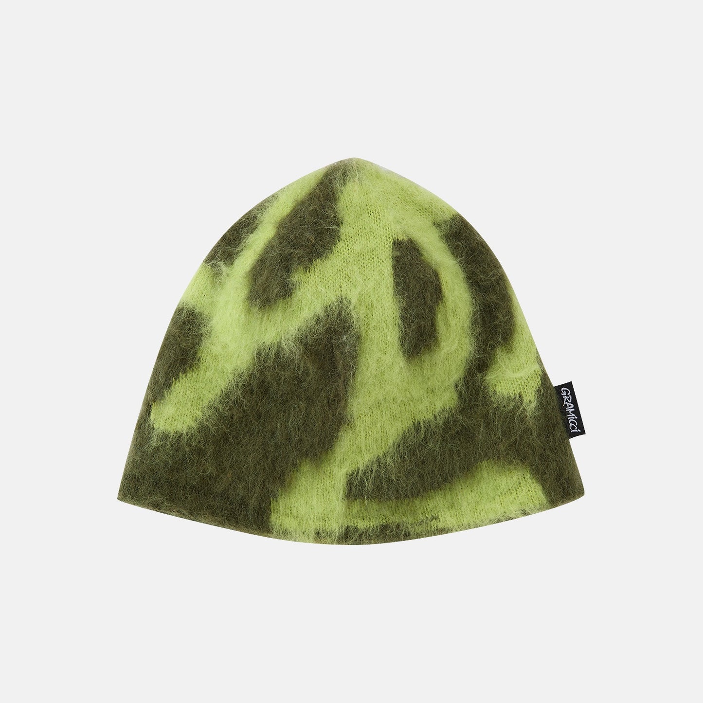 Mohair Burly Runningman Beanie - Chartreuse