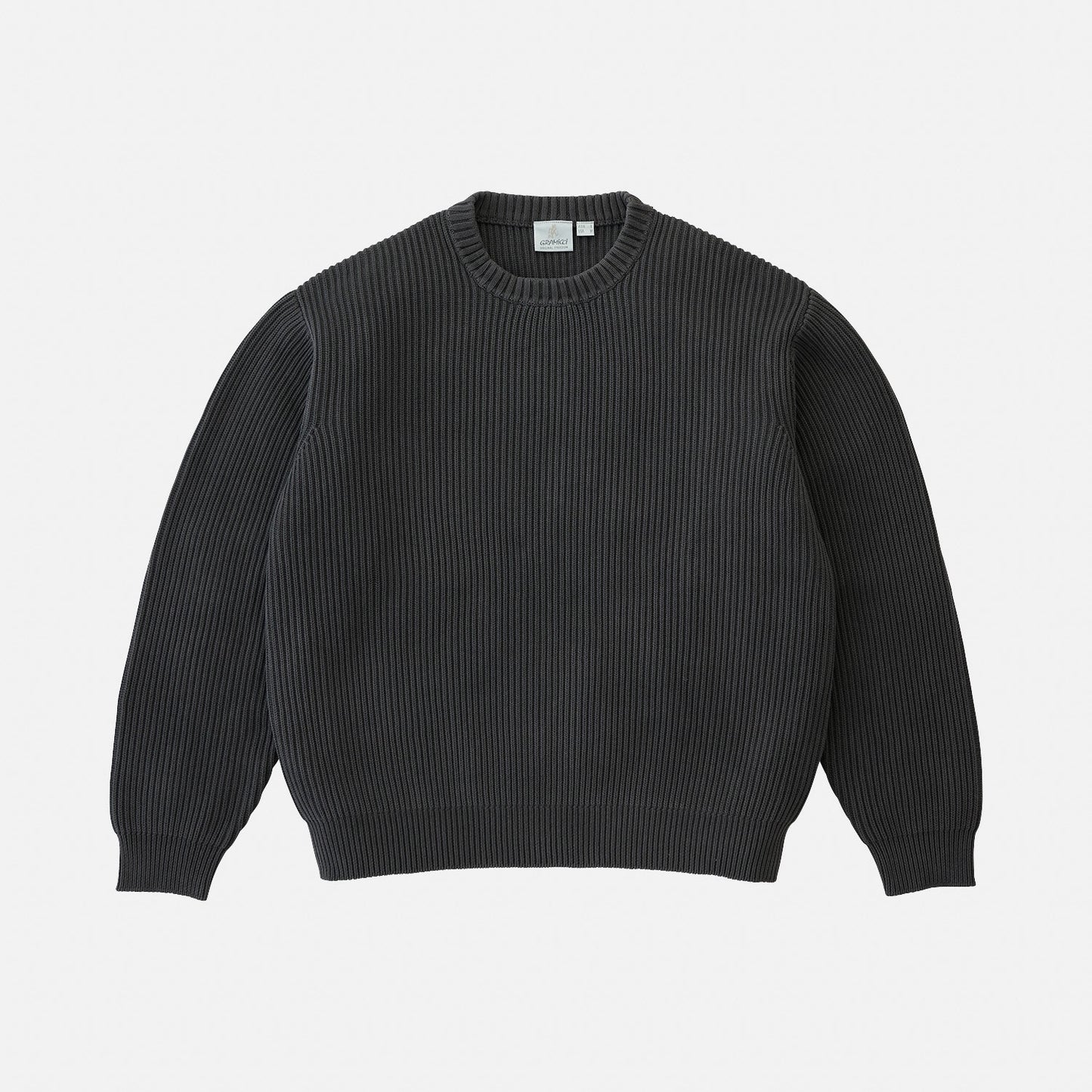 Cotton Knit Sweater - Grey