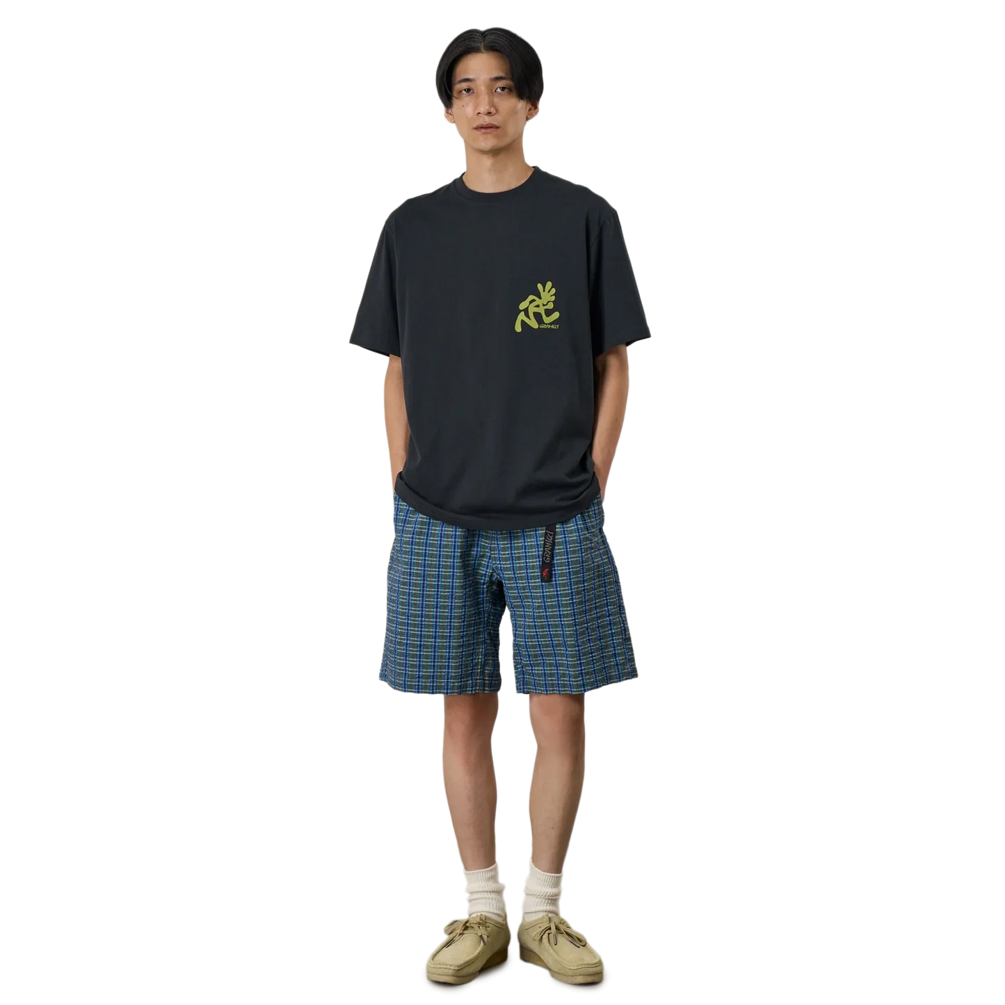 Running Man Tee - Vintage Black/Lime