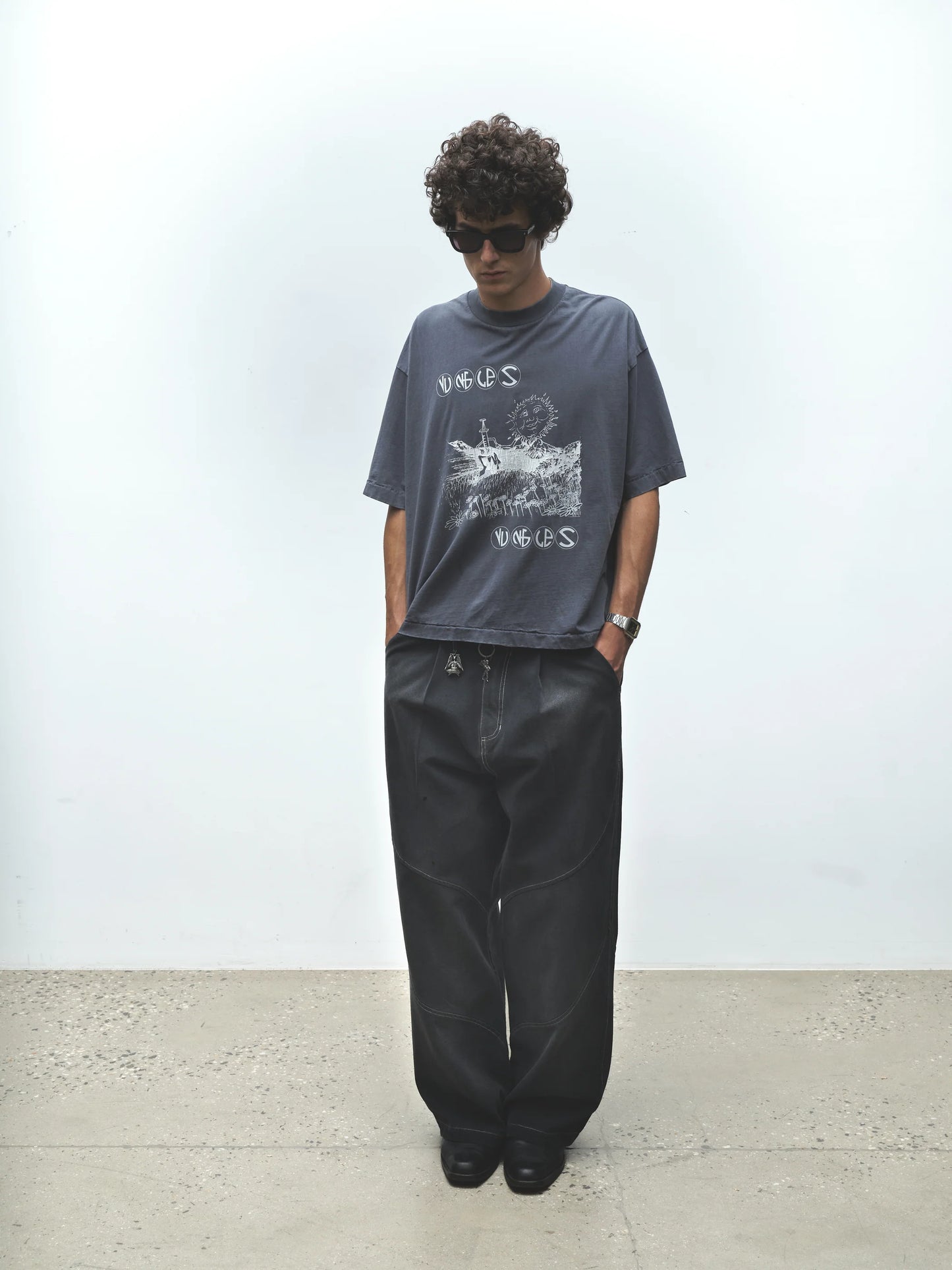 Field Of Daisies Tee - Vintage Blue