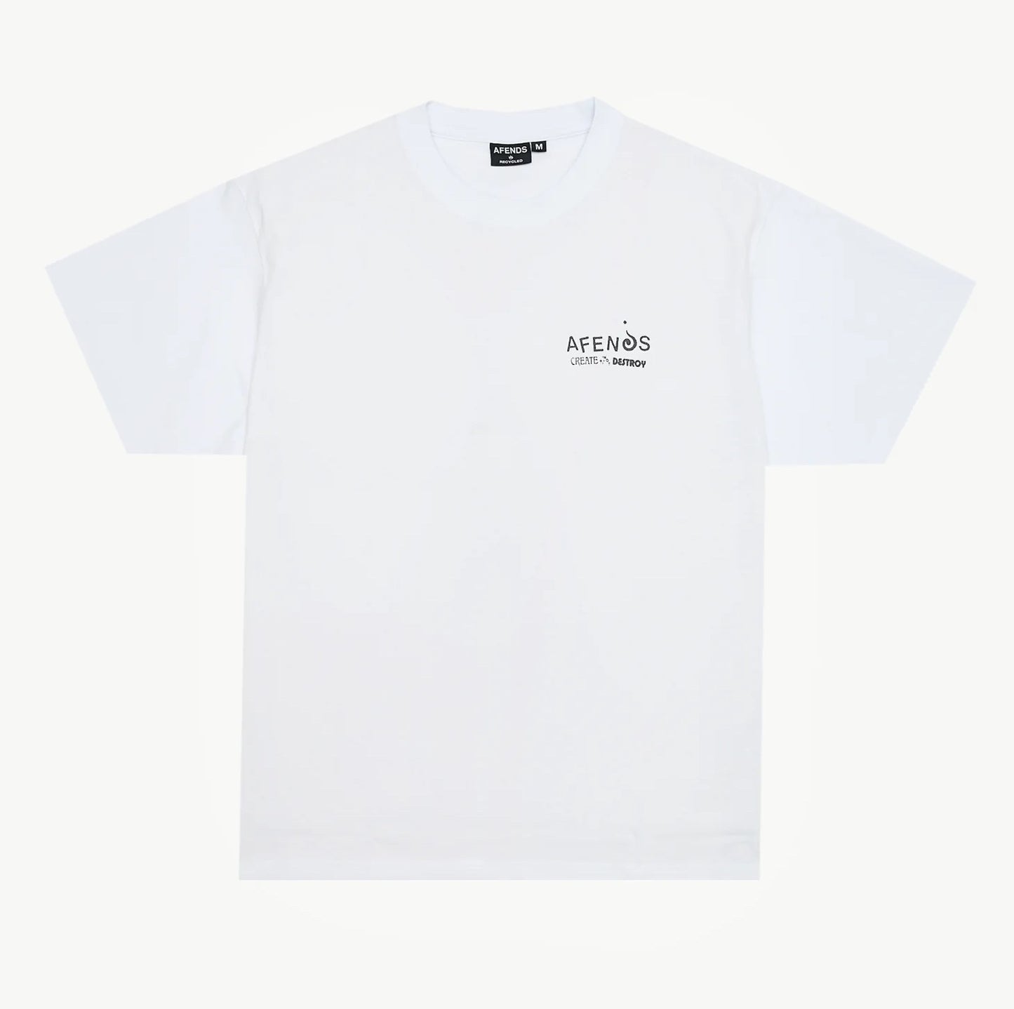 'Mind Over' Heavy Weight Boxy Fit Tee - White