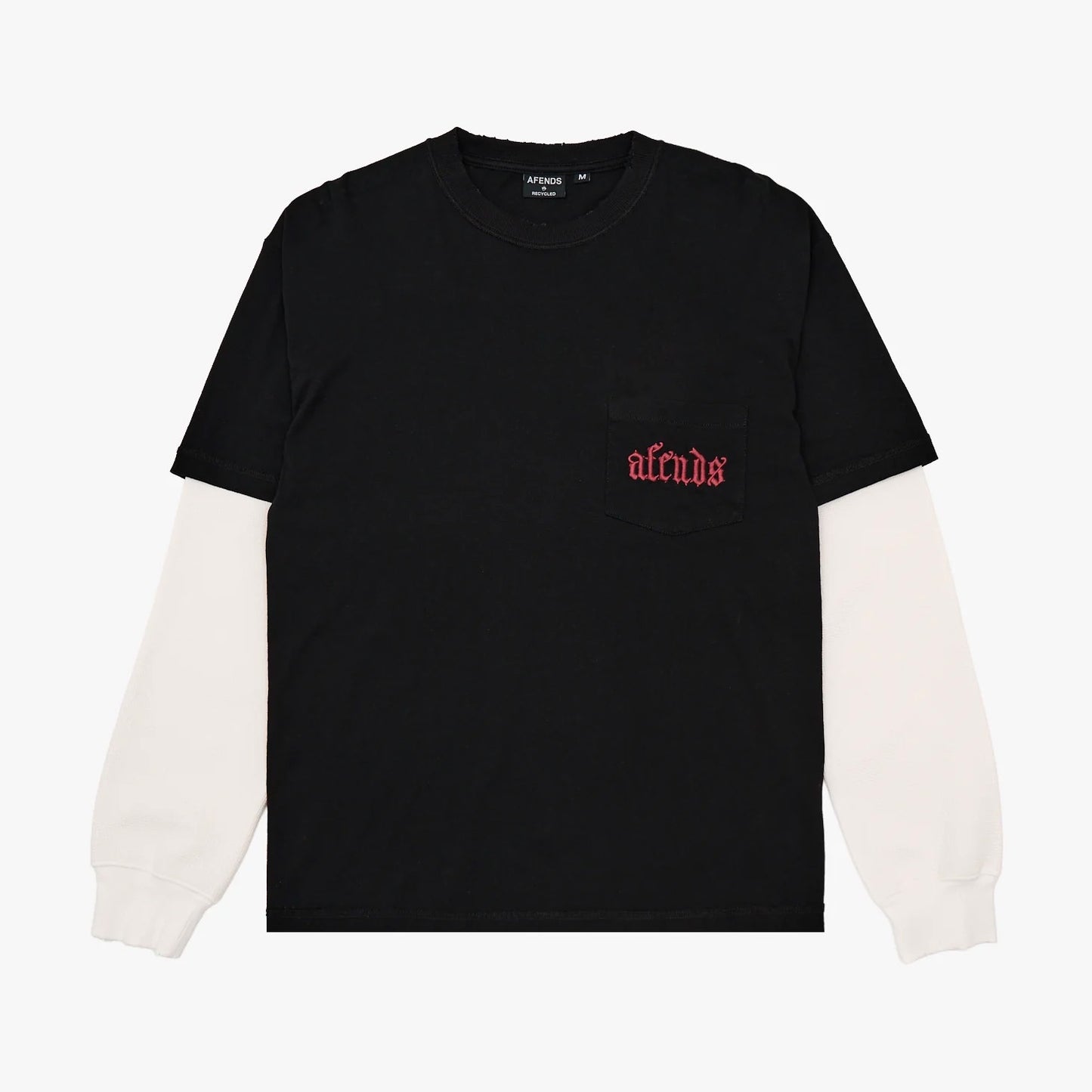 Drop Zone Layered Waffle Boxy Tee - Stone Black
