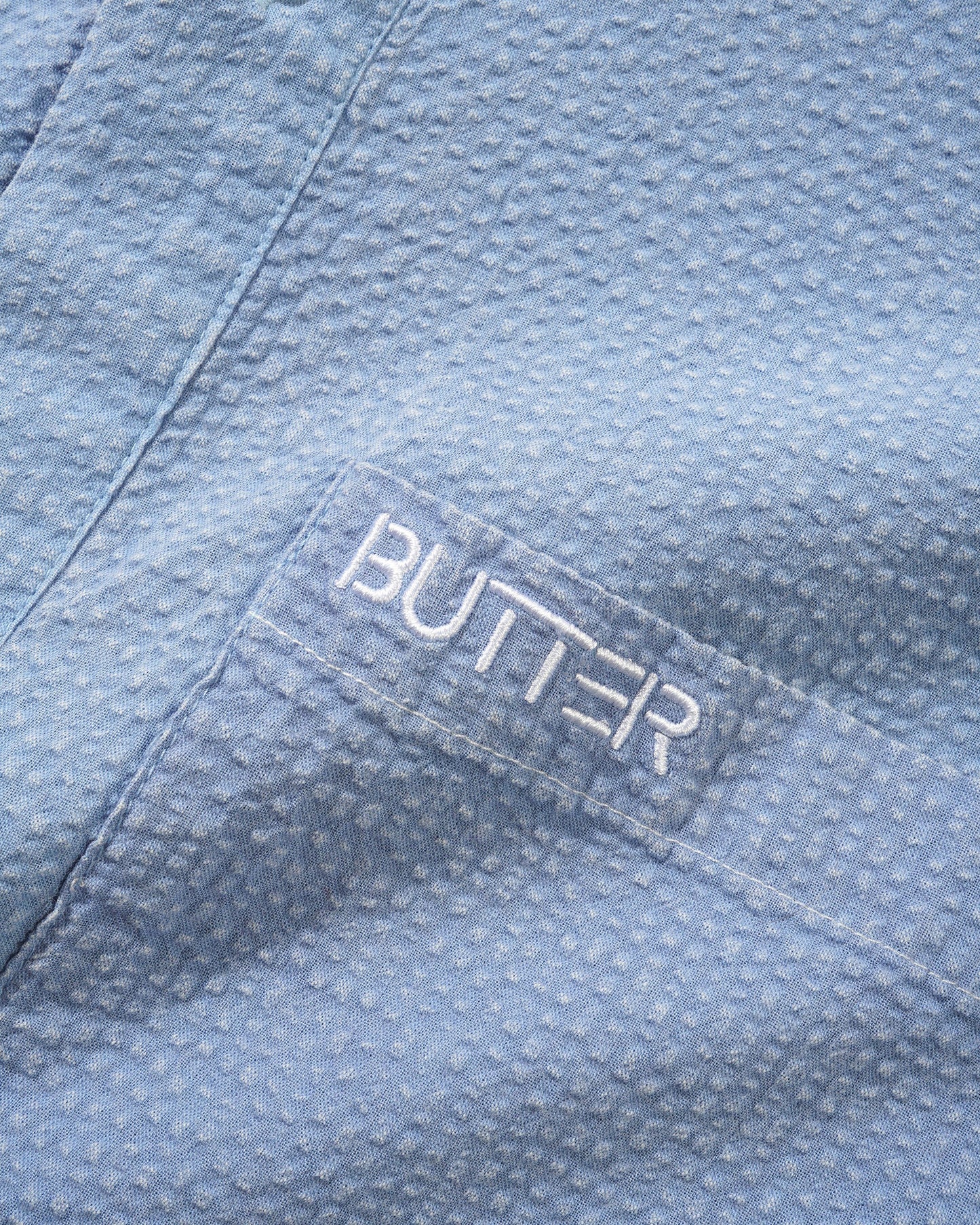 Overdye Seersucker S/S Shirt - Blue