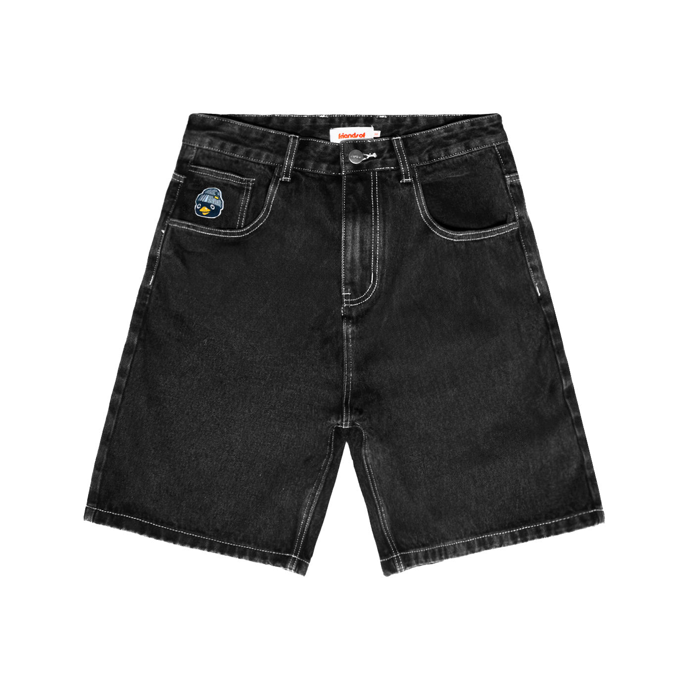 Friends Of 'Little Penguin' Denim Short - Washed Black
