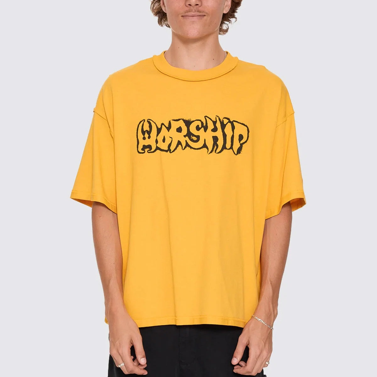 Fadeaway Box Crop Overdye Tee - Solar Yellow