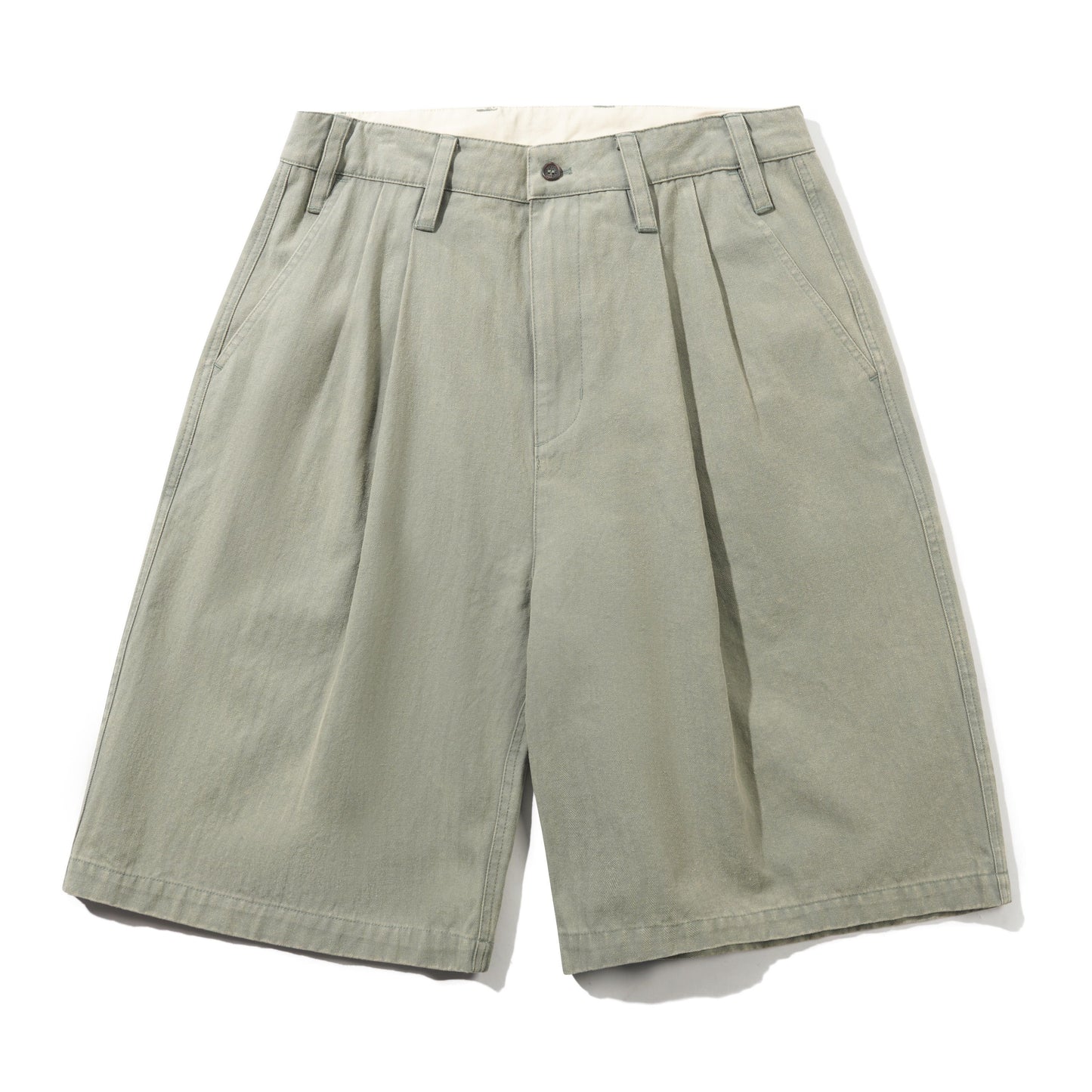 Pleated Shorts - Washed Fatigue