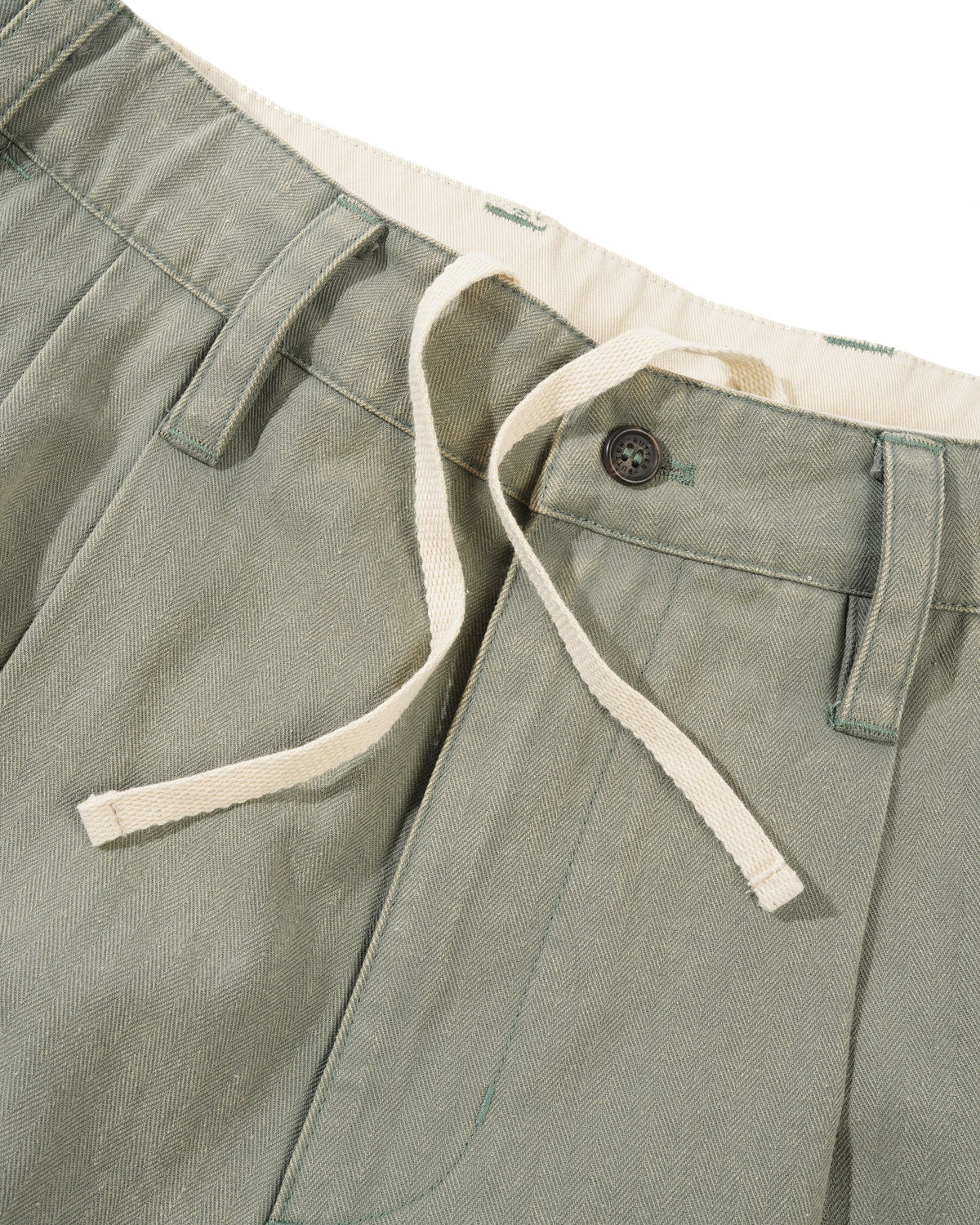 Pleated Shorts - Washed Fatigue