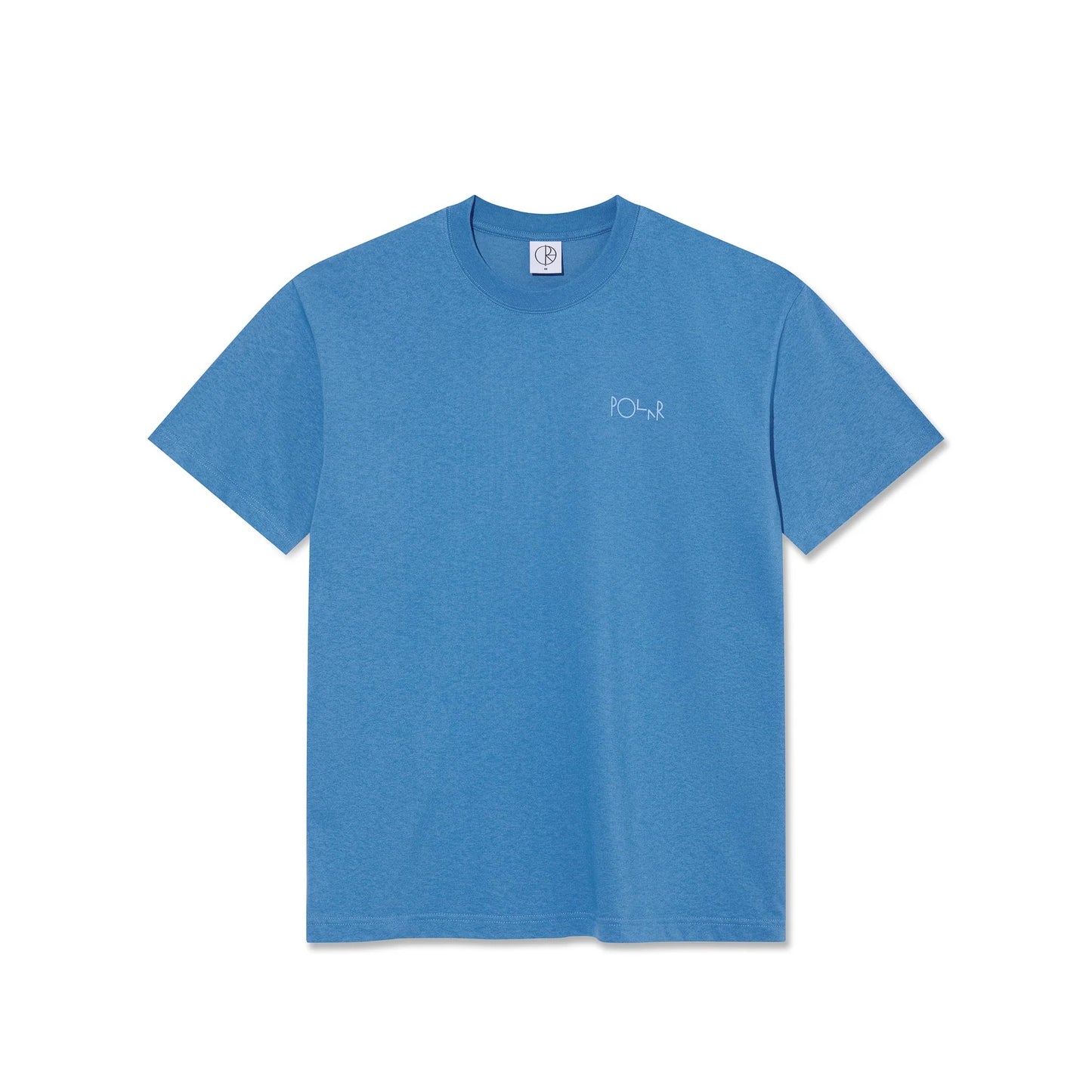 Contrast Tee Stroke Logo - French Blue