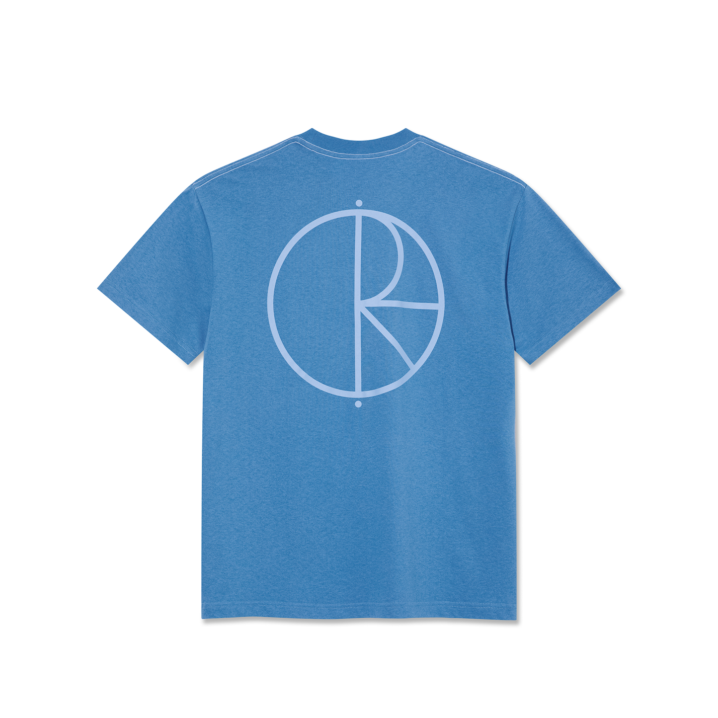 Contrast Tee Stroke Logo - French Blue