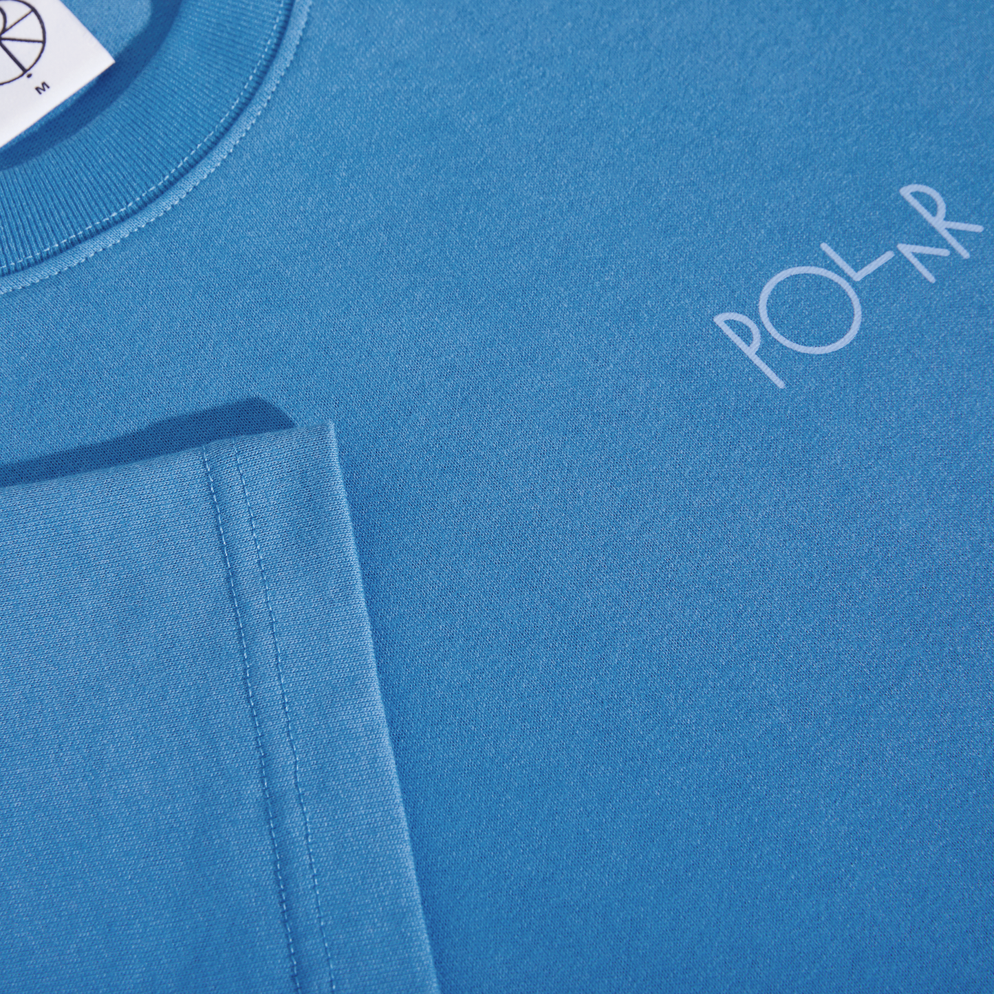 Contrast Tee Stroke Logo - French Blue