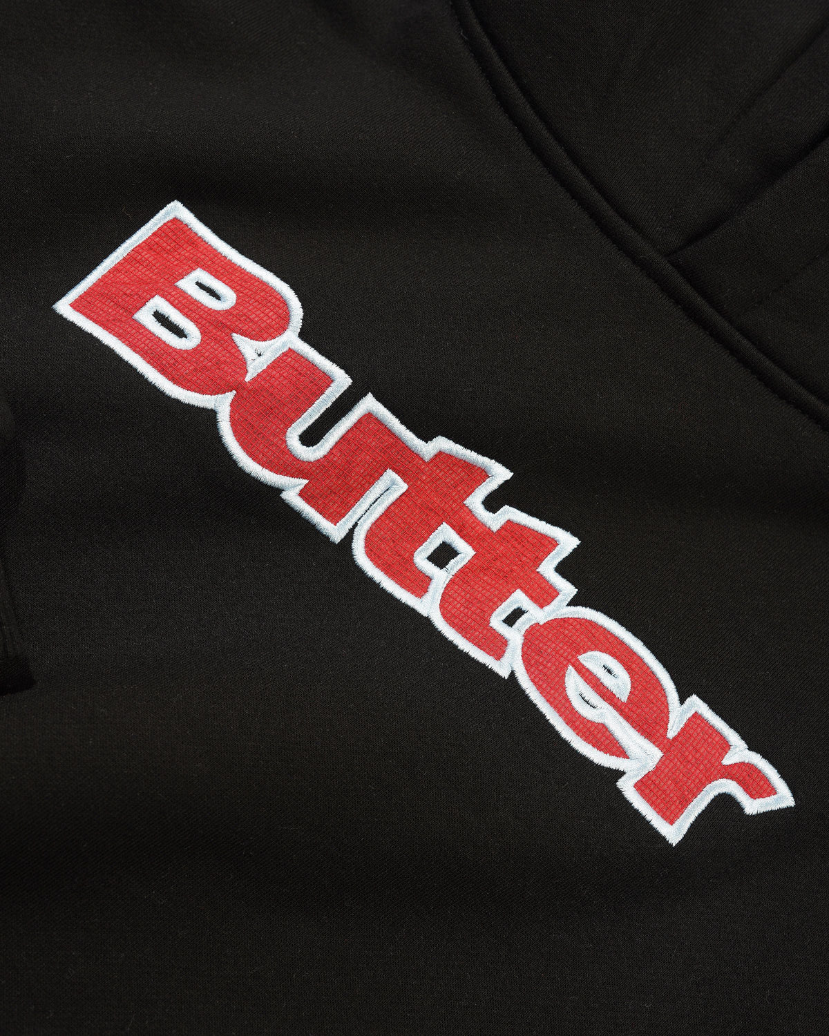 Ripstop Logo Applique Pullover Hood - Black
