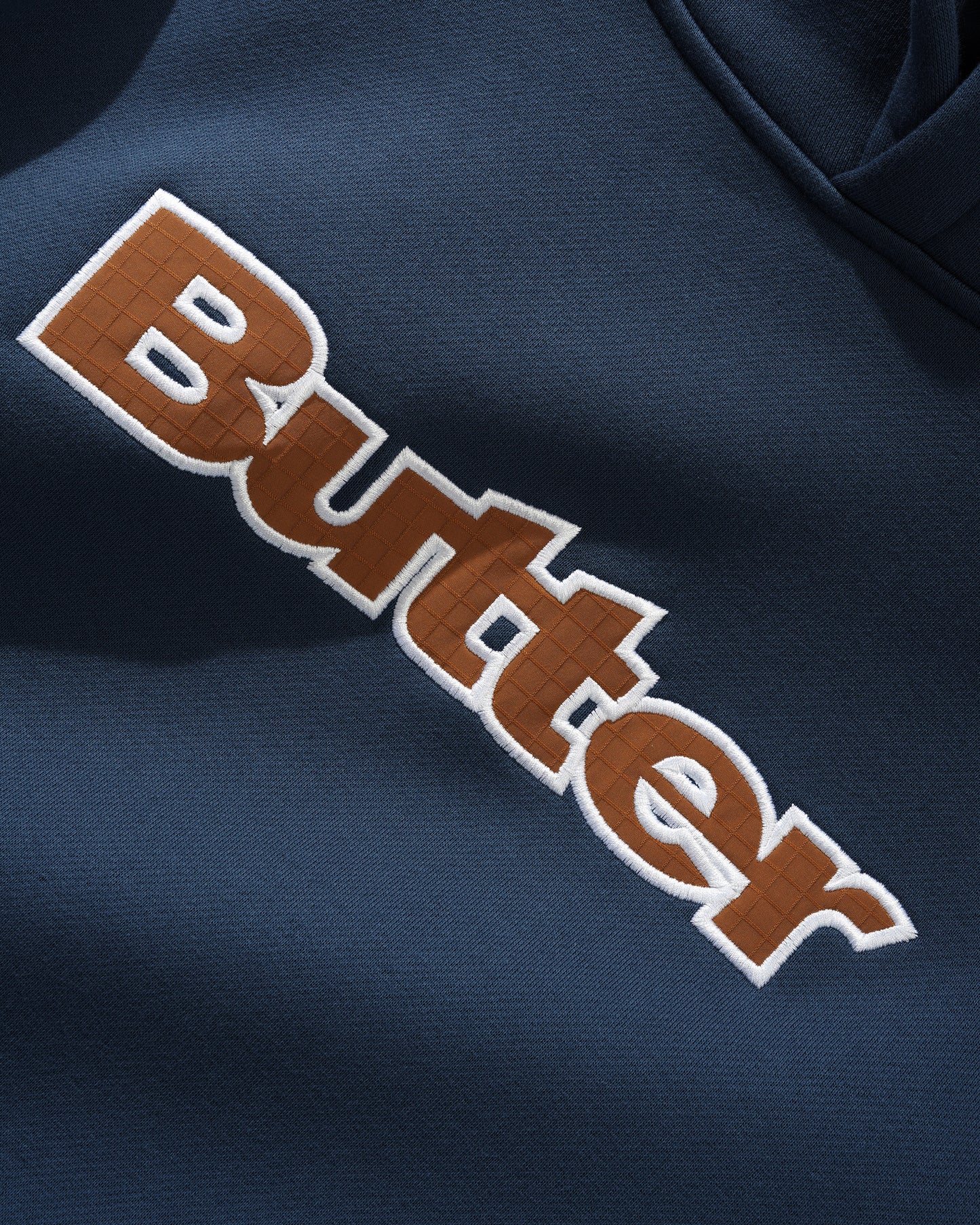Ripstop Logo Applique Pullover Hood - Navy