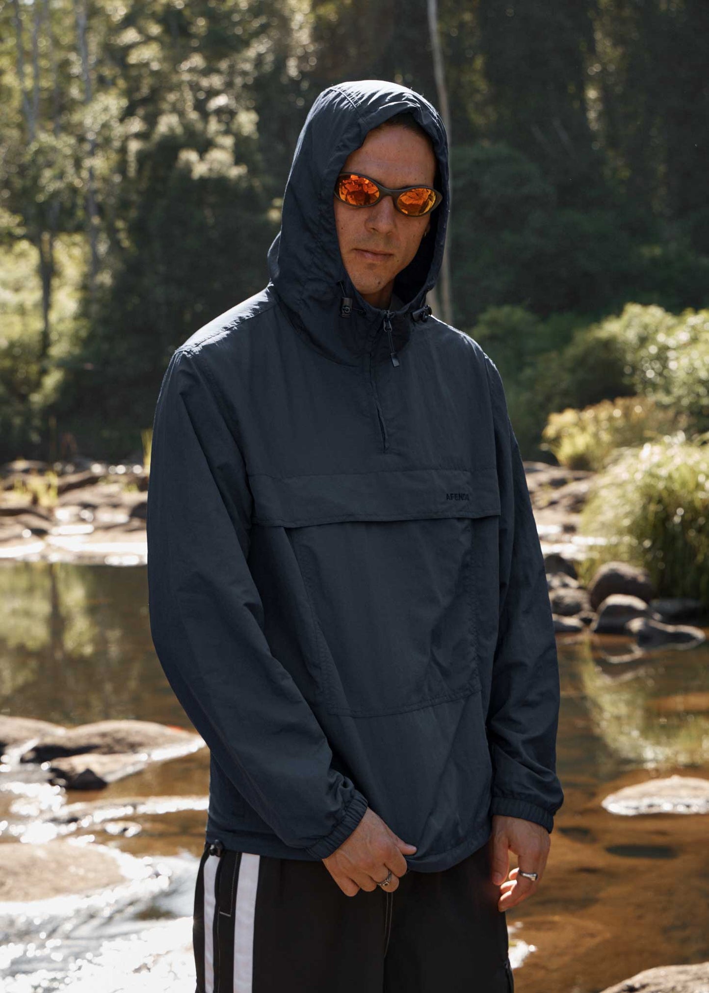 System 'Water Resistant Spray Anorak' Jacket - Deep Sea