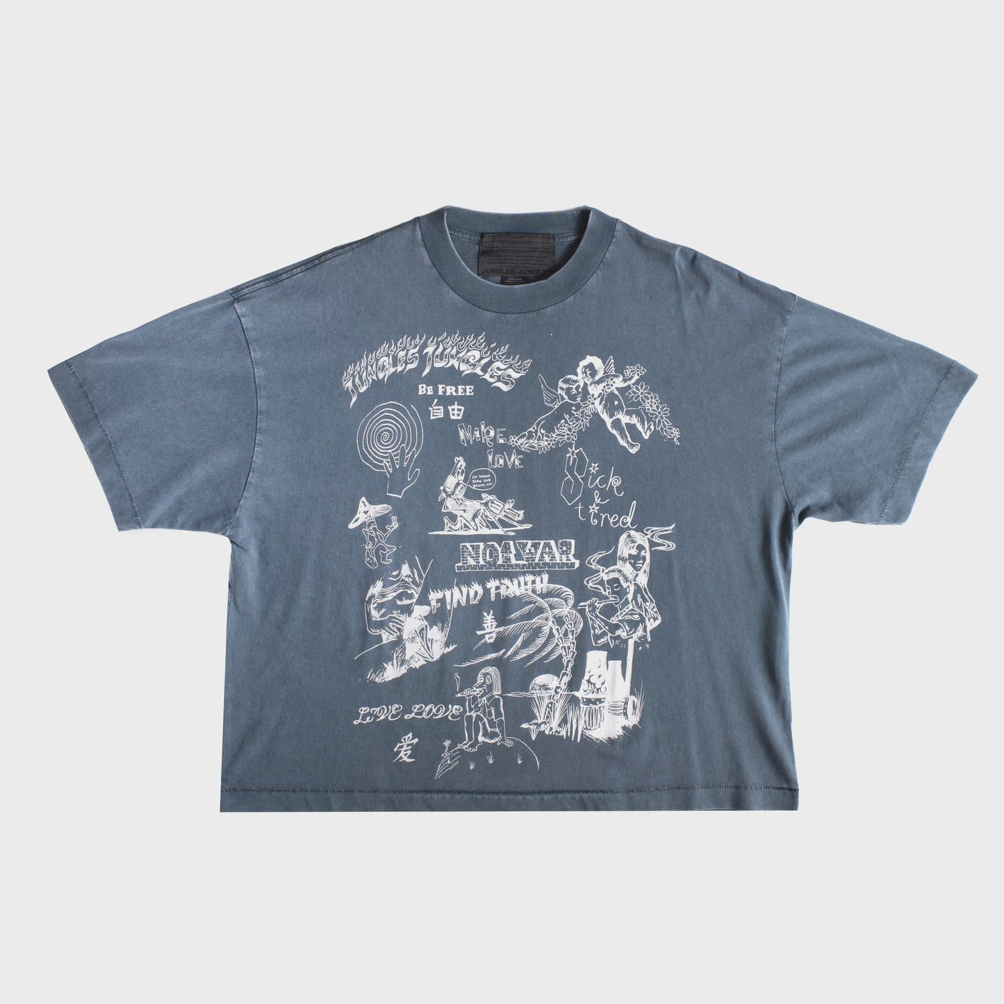 Scribbles Tee - Heavy Wash