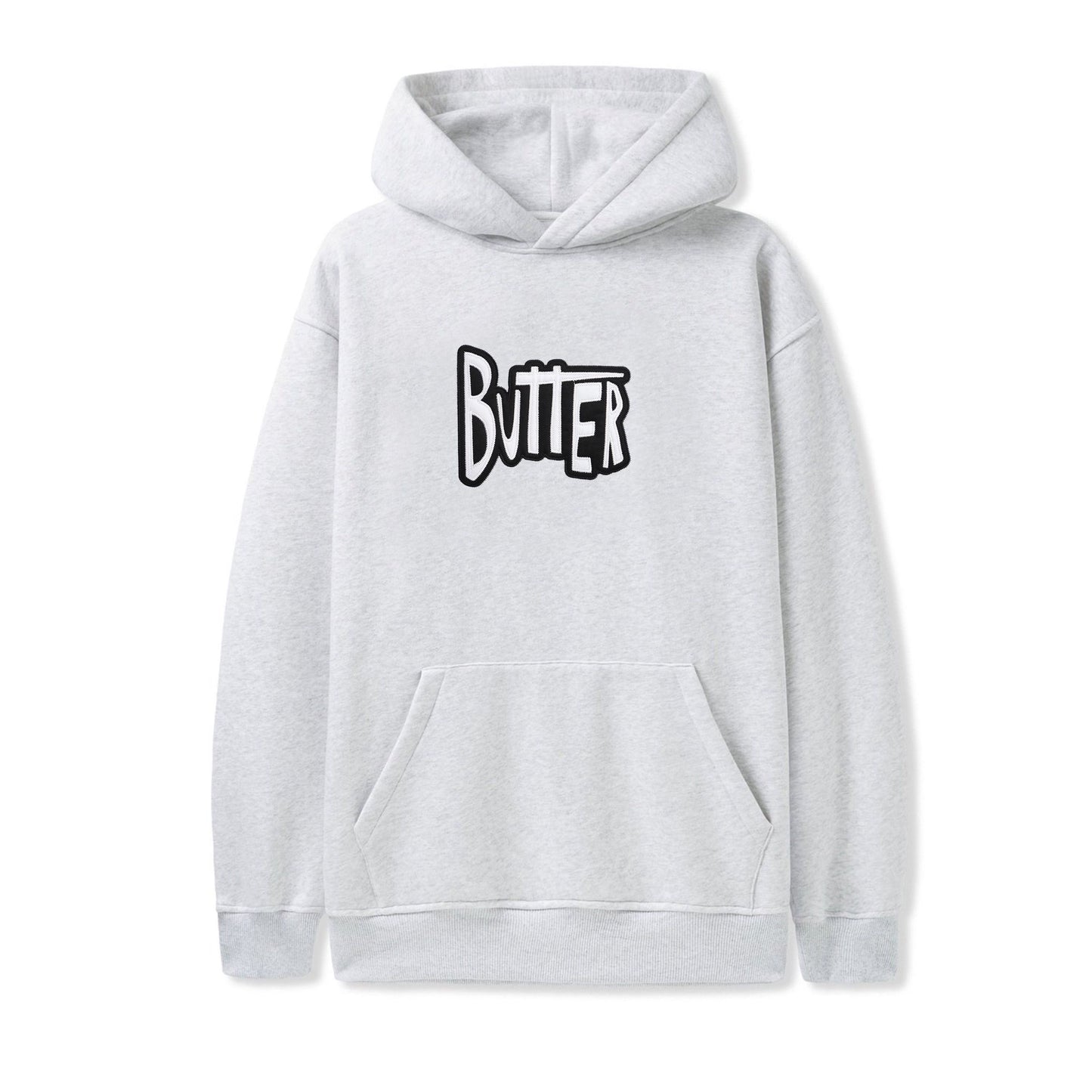 Sketch Applique Pullover Hood - Ash