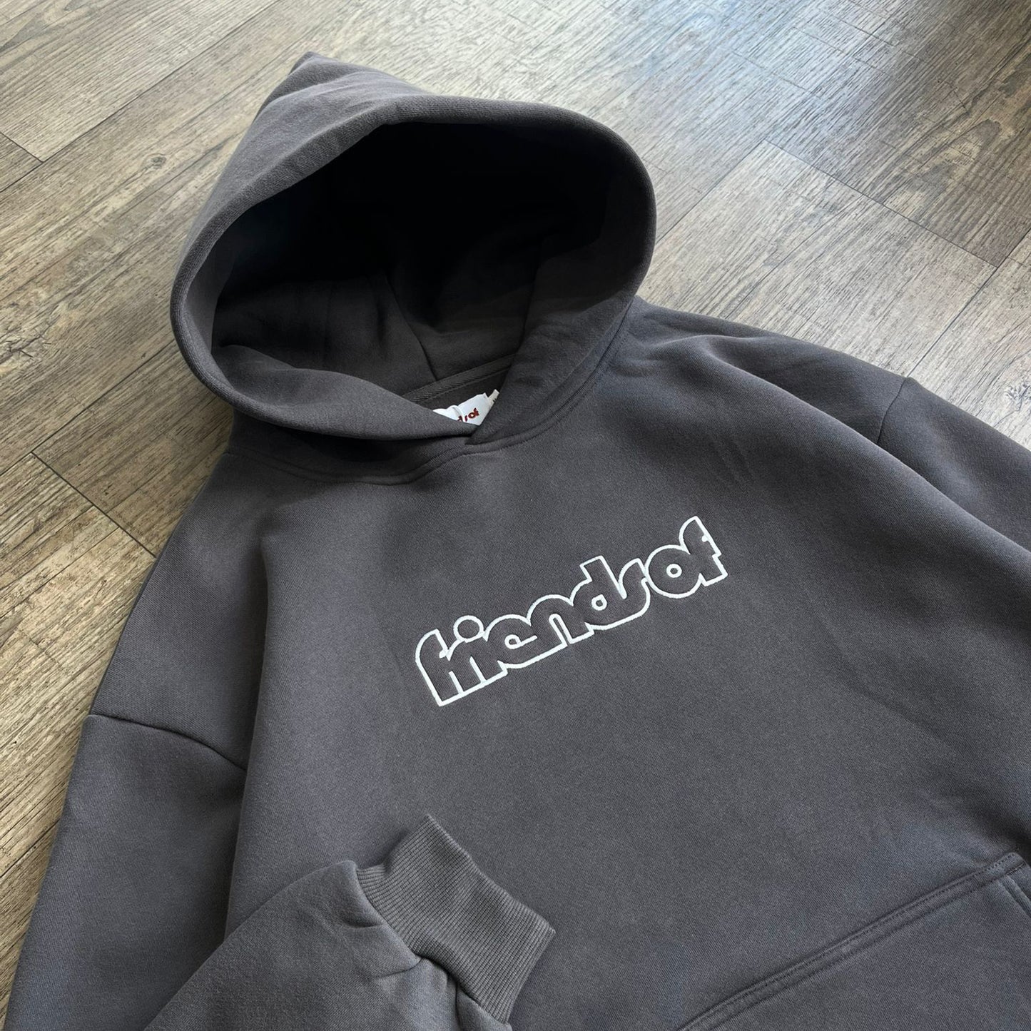 Friends Of 'Keyline Logo' Hoody - Charcoal
