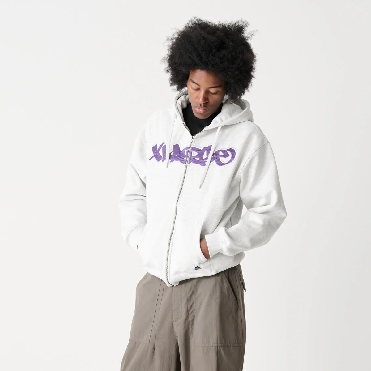 Mark Zip Thru Hood - Snow Marle