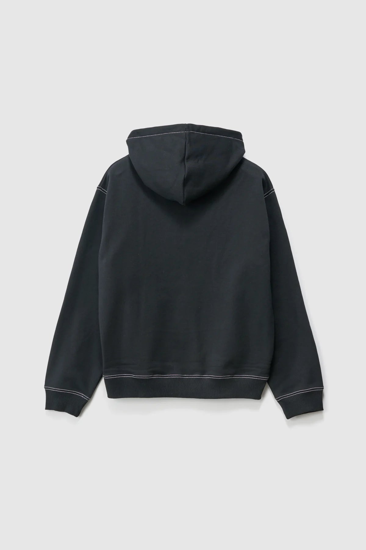 Script Zip Thru Hood - Black
