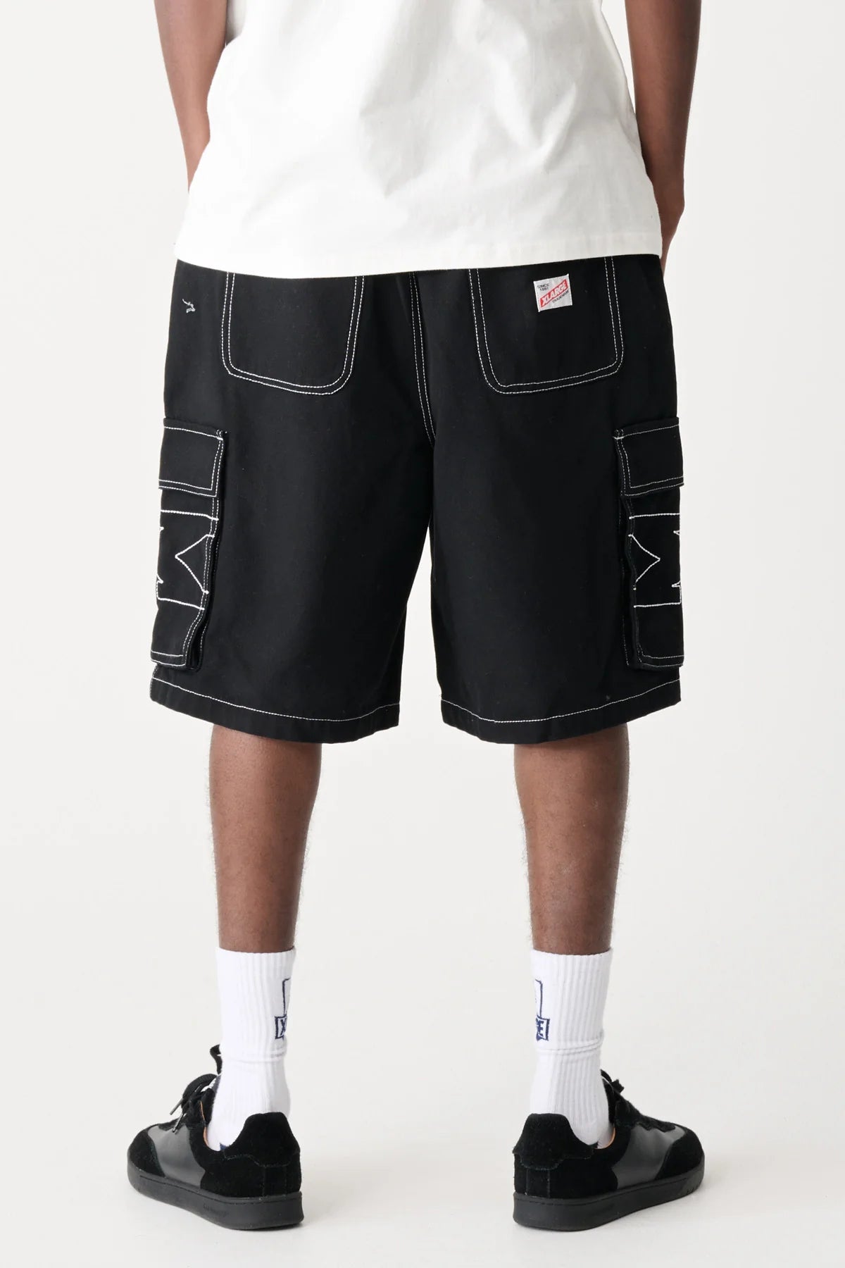 X Contrast Cargo Short - Black