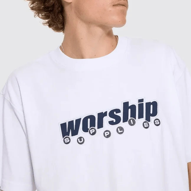Line Stepper Tee - White