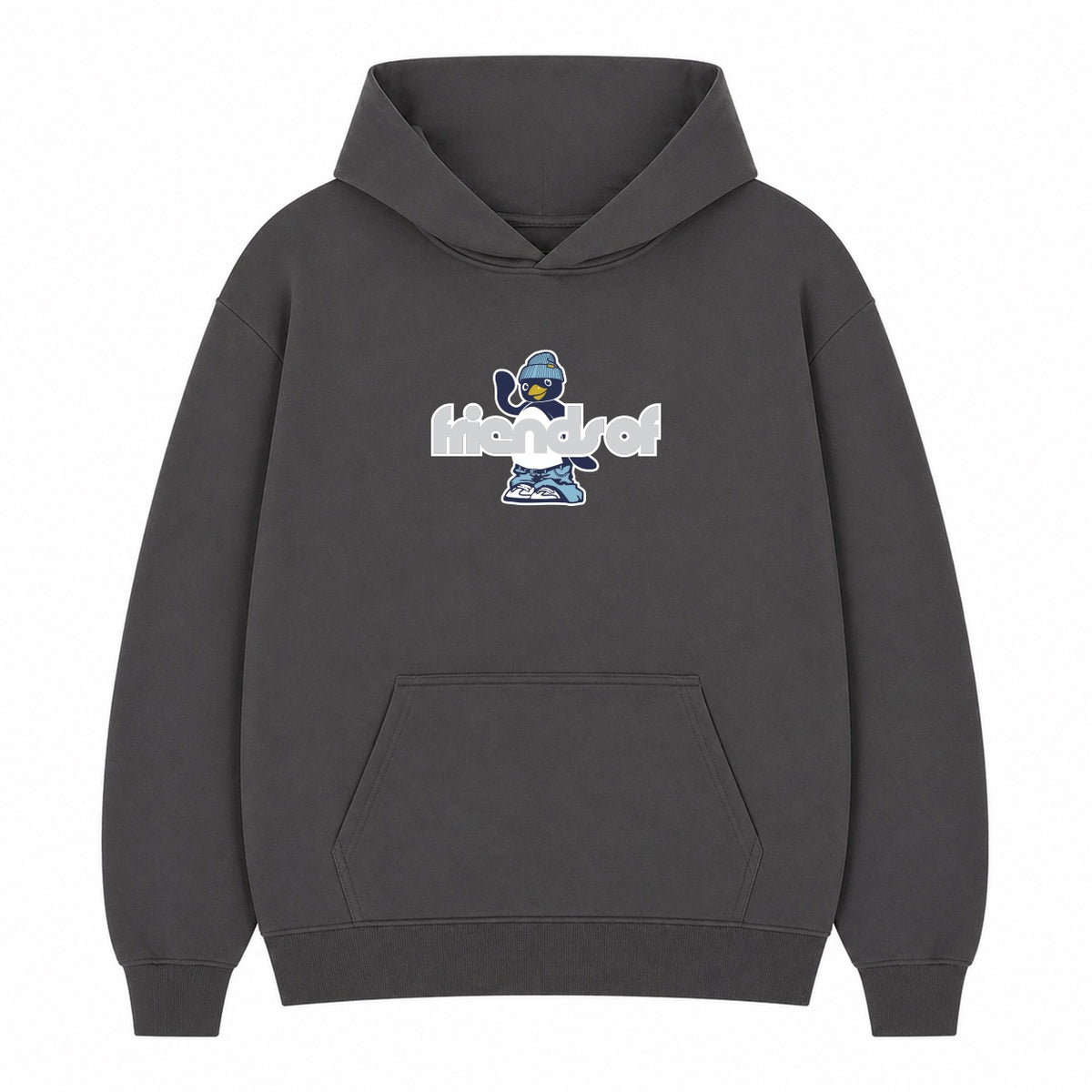 Friends Of 'Little Penguin' Hoody - Charcoal / Nimbus