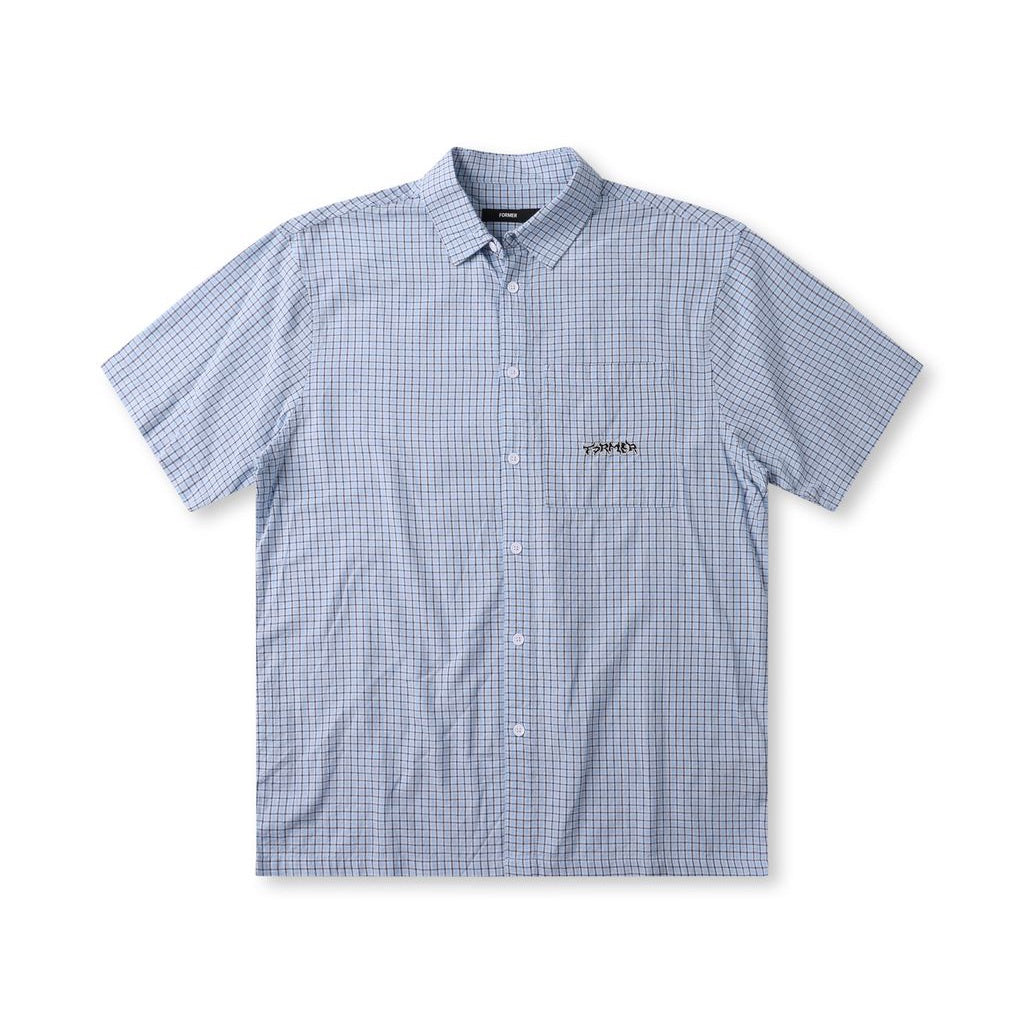 Vivian Check SS Shirt - Blue