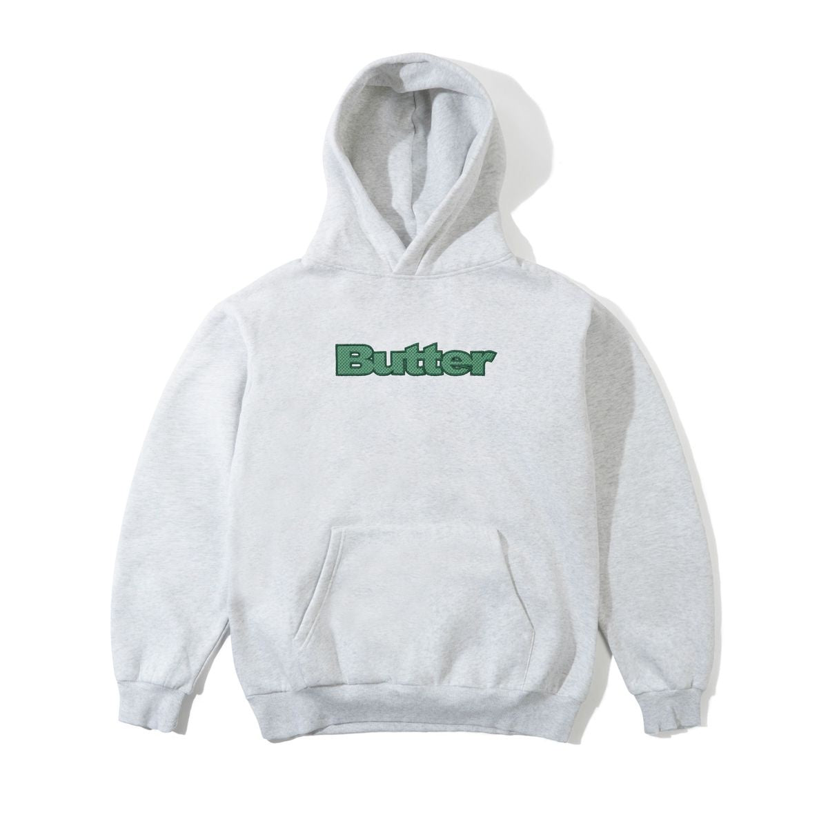 Textured Logo Pullover Hood - Ash