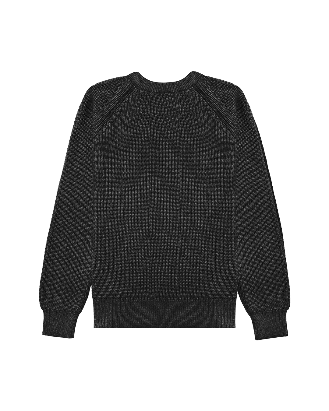Cable-Knit Crew Sweater - Black