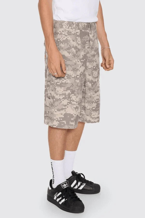 Washed Fatigue Short - Dust Camo