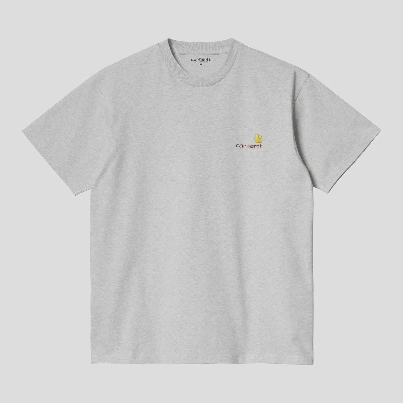 S/S American Script T-Shirt - Ash Heather