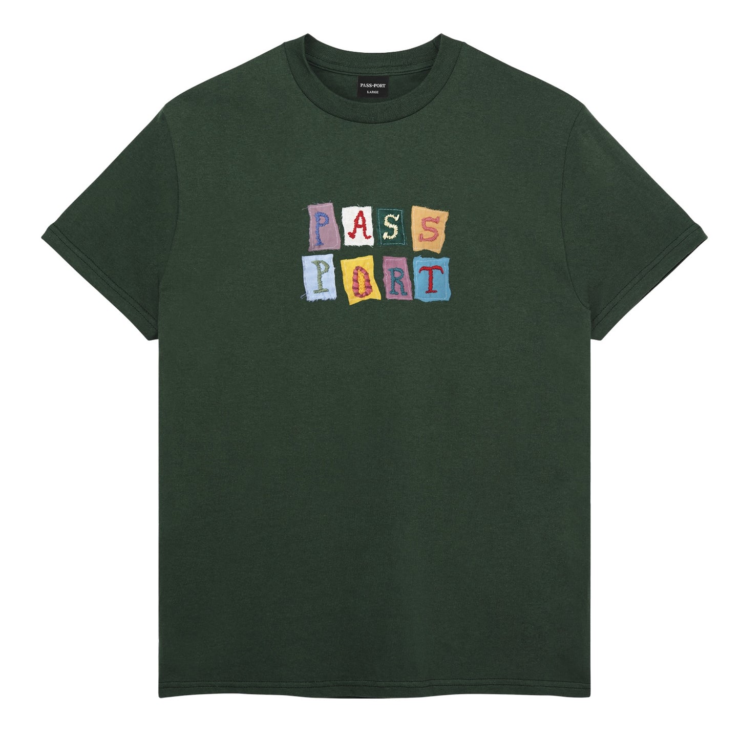 Patchwork Tee - Forest Green