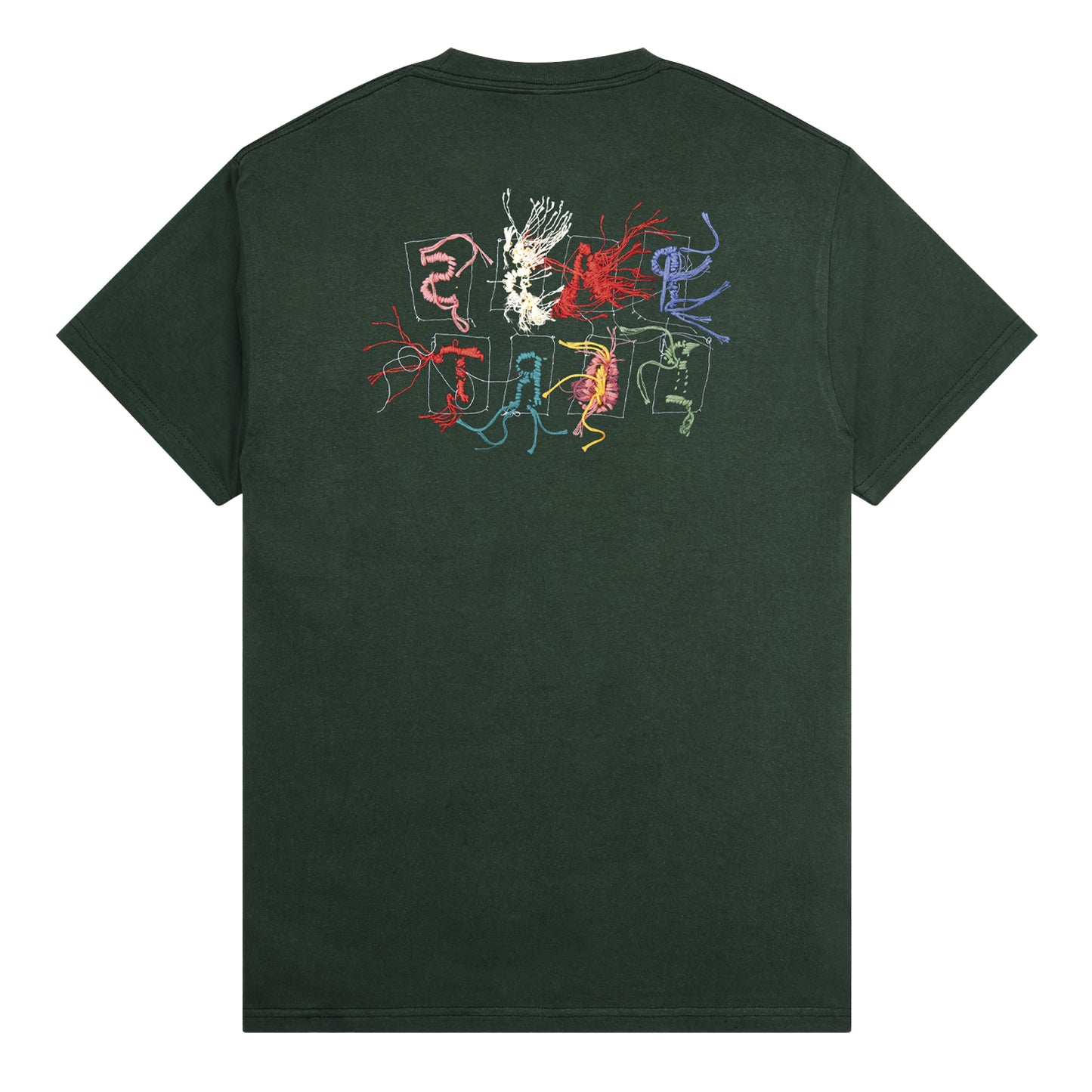 Patchwork Tee - Forest Green