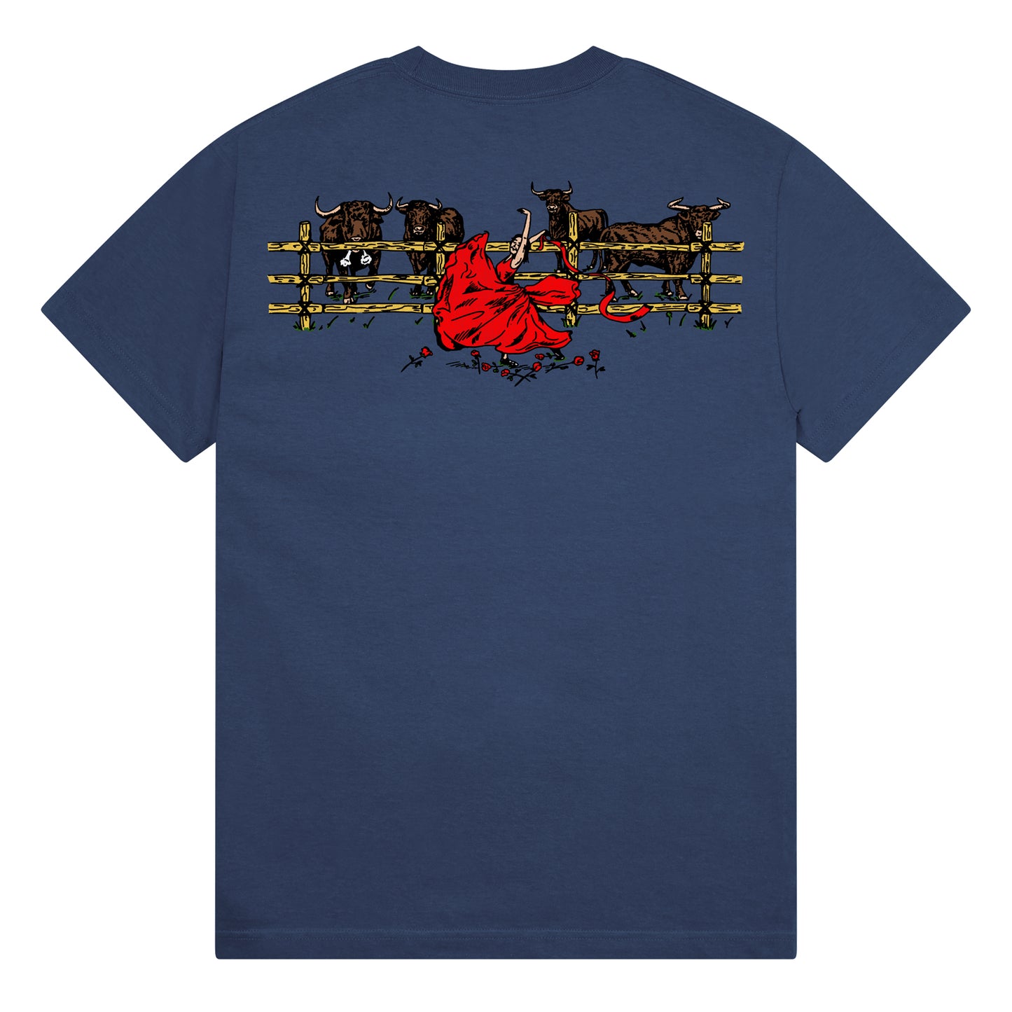 Red Flag Tee - Harbour Blue